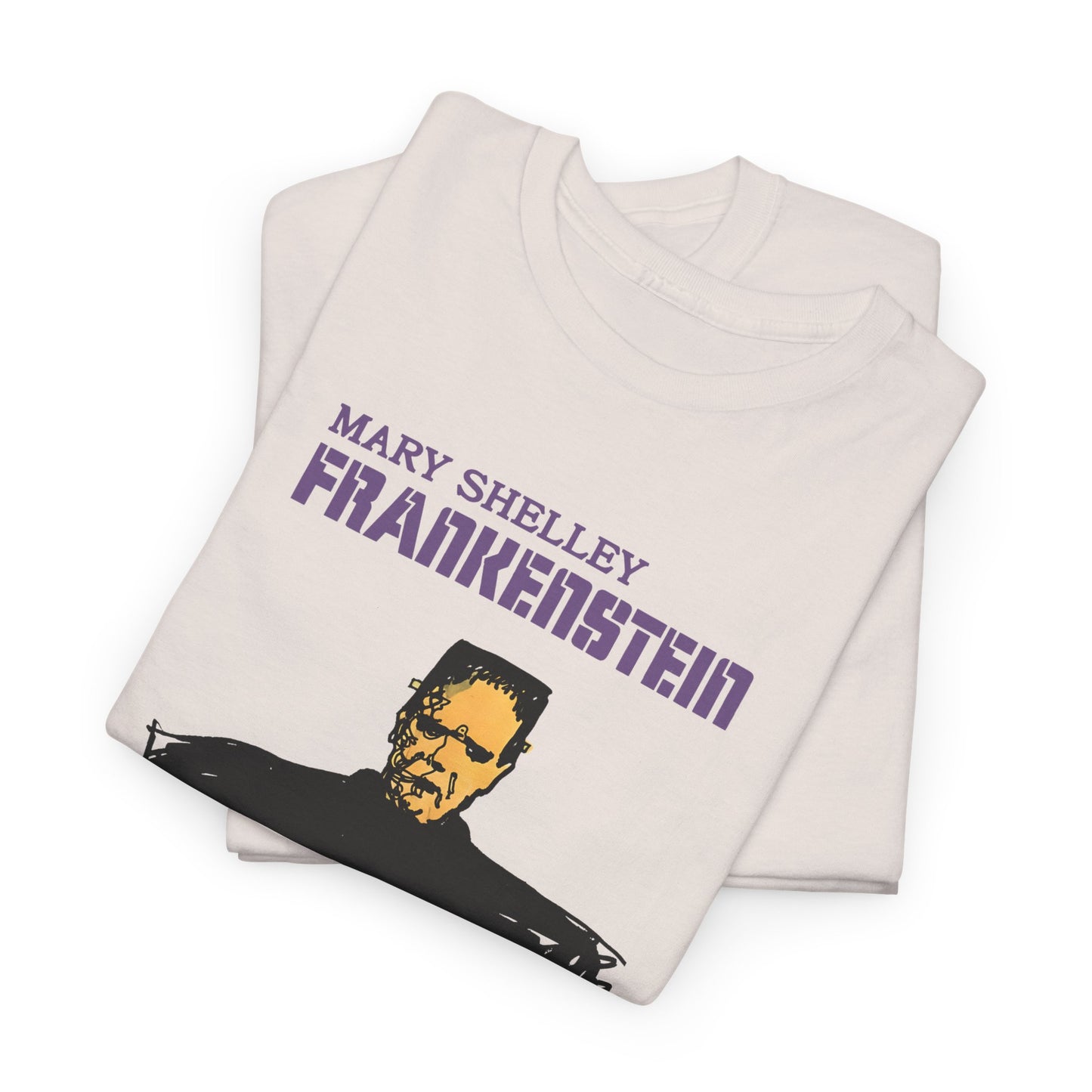 1970s italian book cover for mary shelley's 1818 gothic novel frankstein tshirt