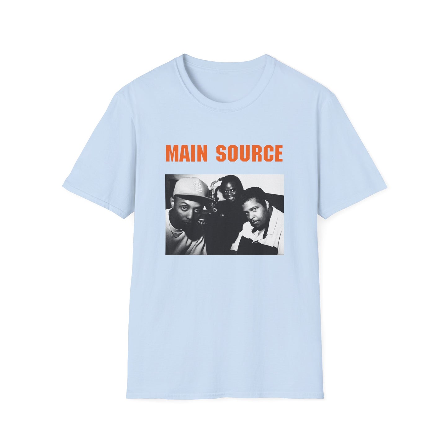 main source 90s hip hop legends photo on the couch tshirt