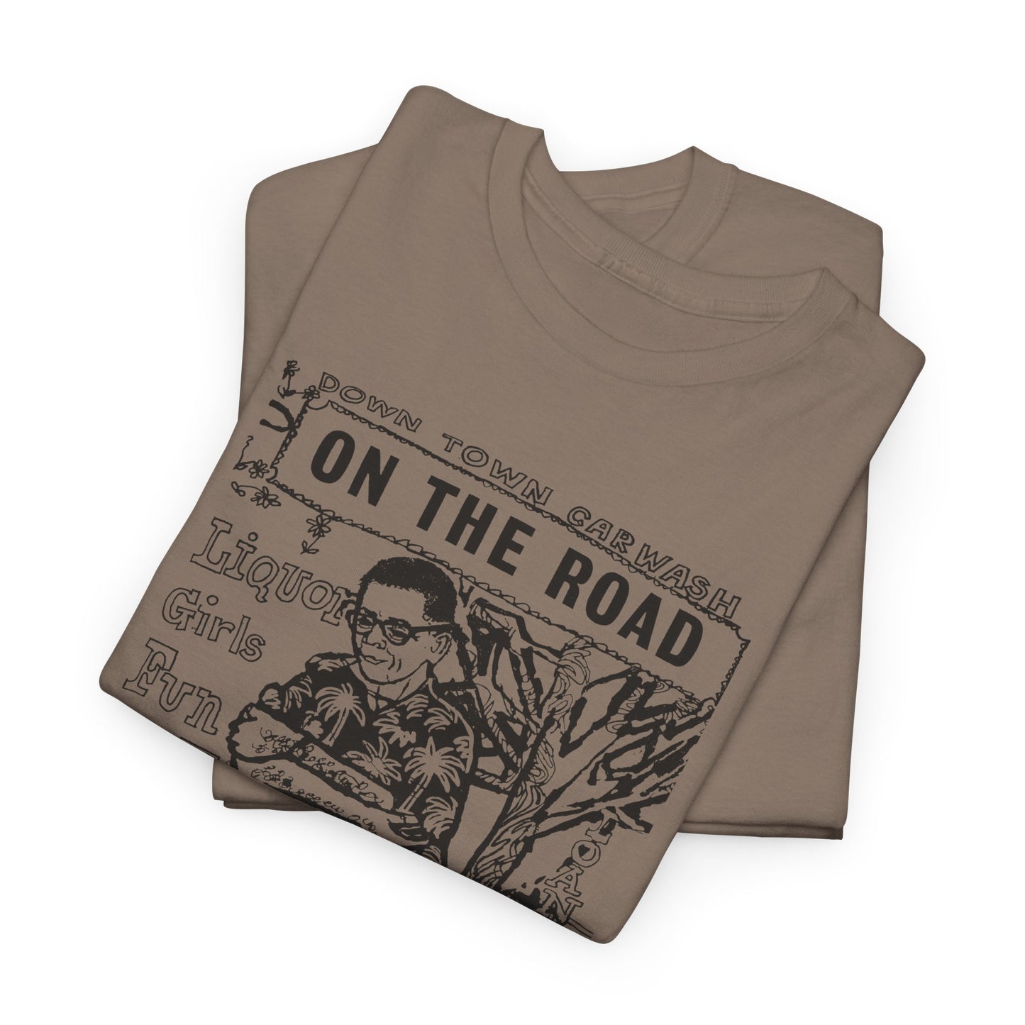 1957 on the road book cover illustration by len deighton reproduction tshirt