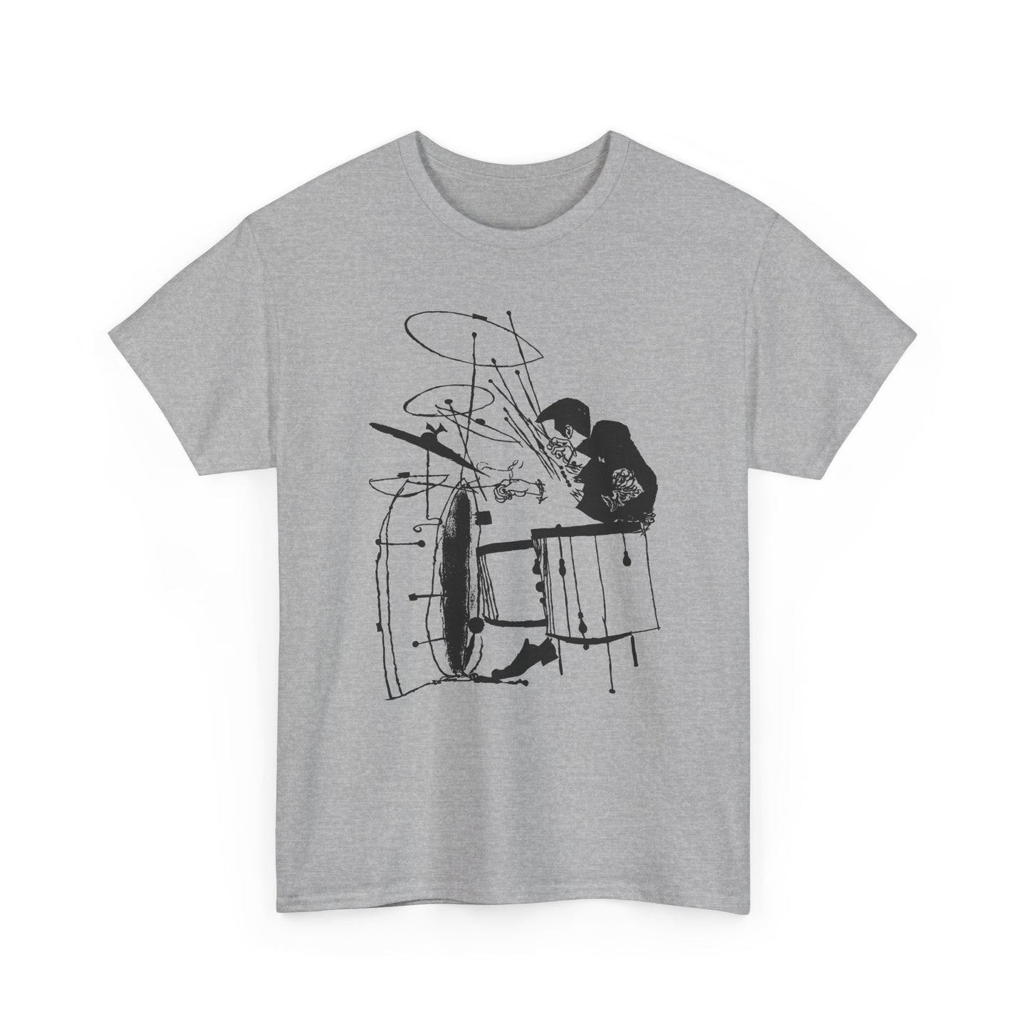 vintage illustration of the drummer buddy rich reproduction tshirt
