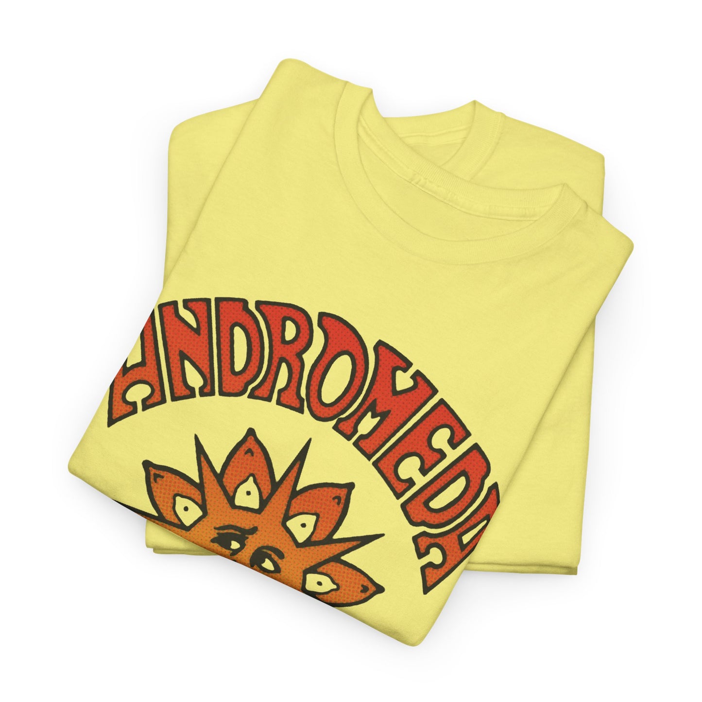 1960s english psychedelic rock band andromeda orange variant tshirt
