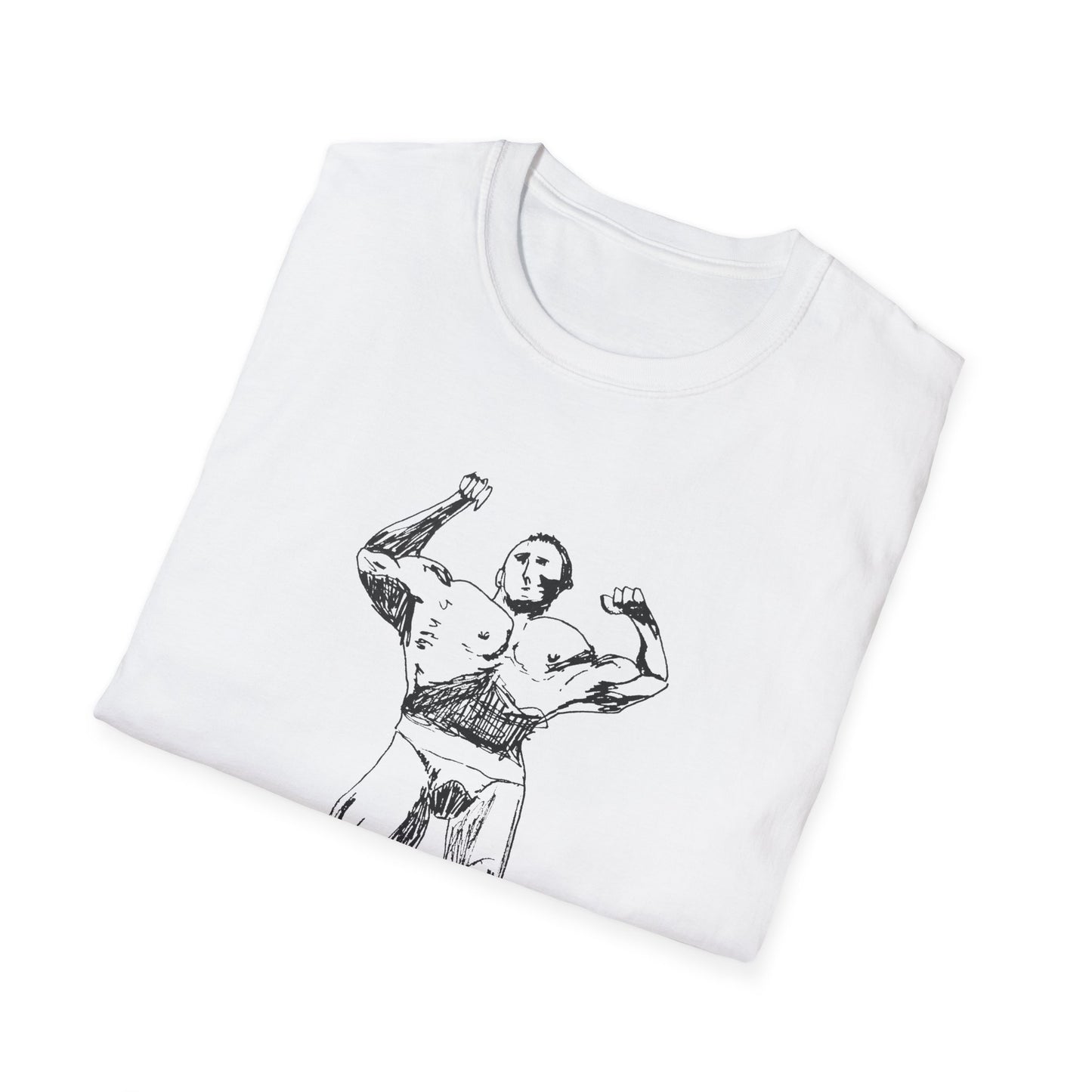 original drawing muscle man tshirt