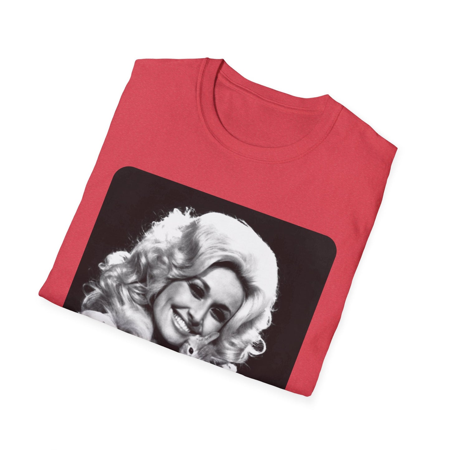 dolly parton and a kitten tshirt