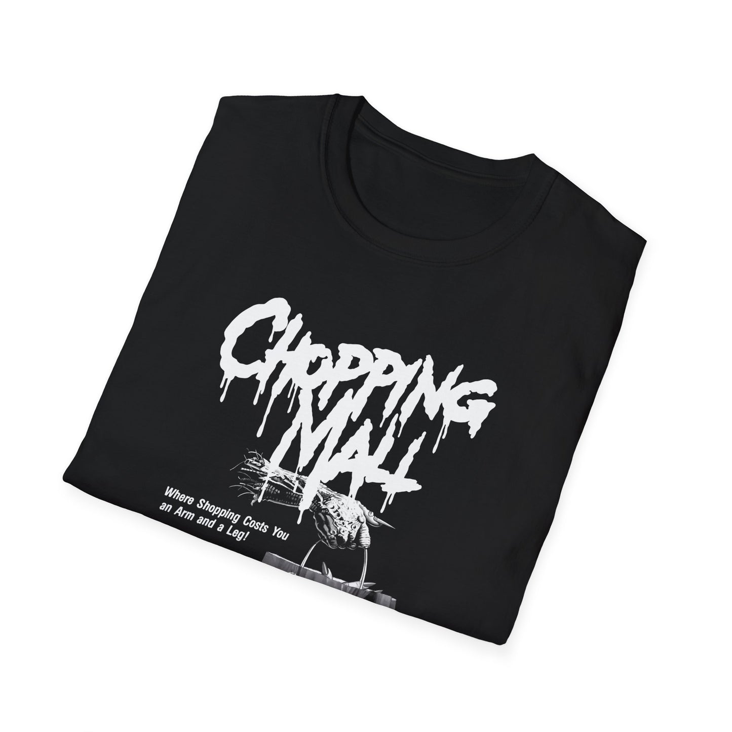 chopping mall 1986 poster black and white tshirt