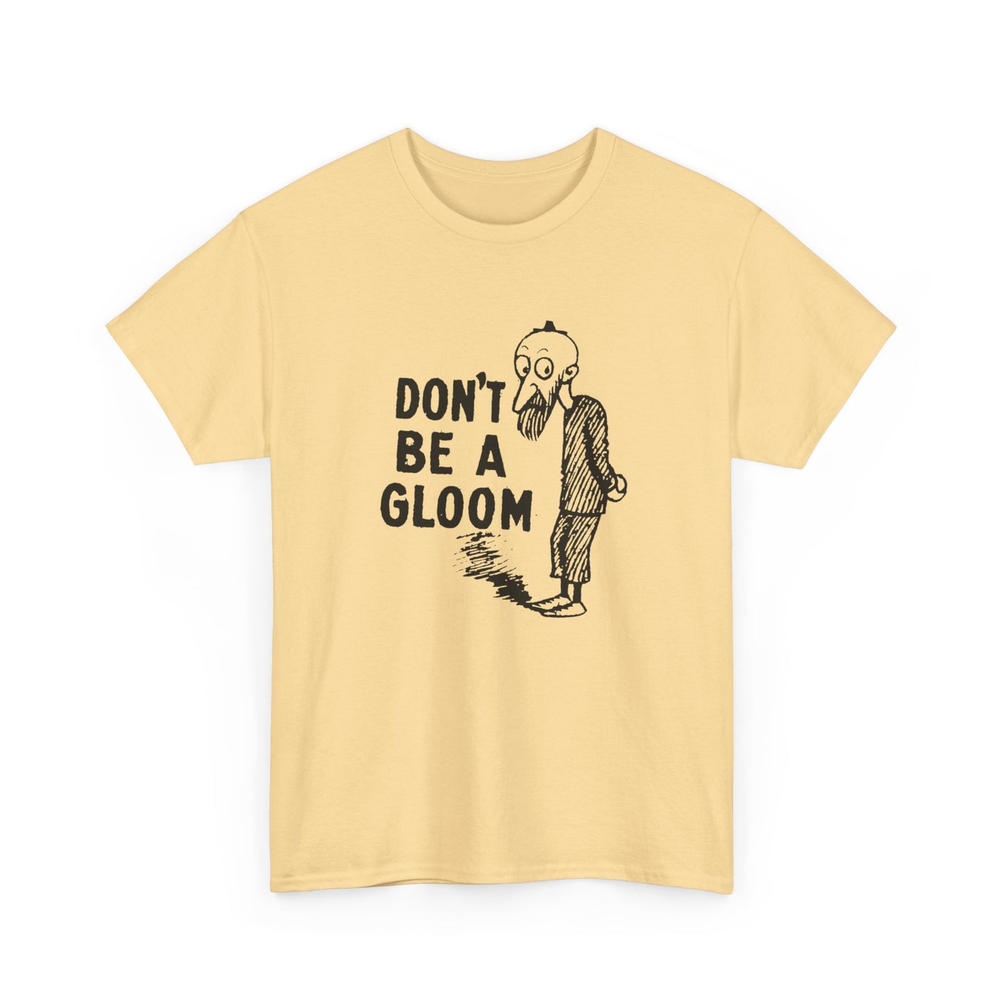 don't be a gloom vintage reproduction of a tokio cigarette pin by t.e powers gloom and joy unisex cotton tee