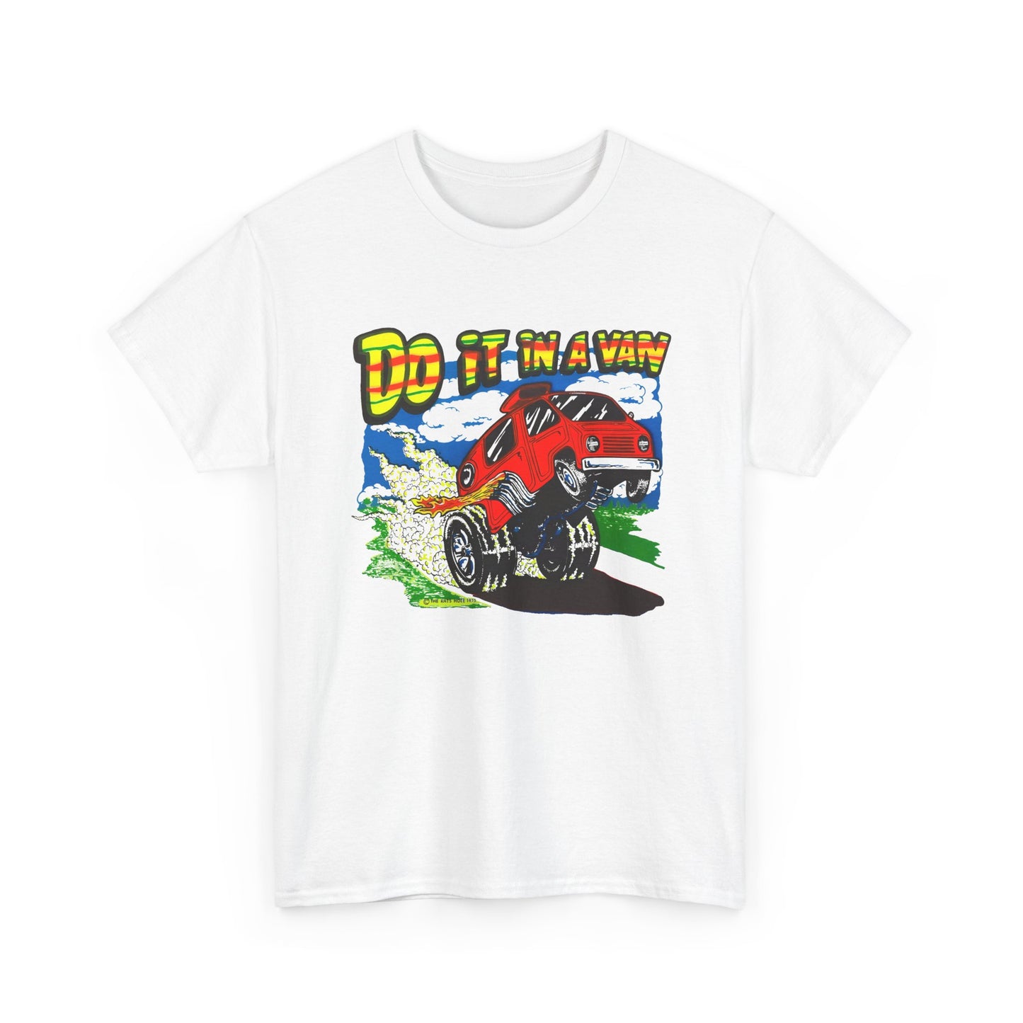 vintage 1975 do it in a van graphic reproduction tshirt