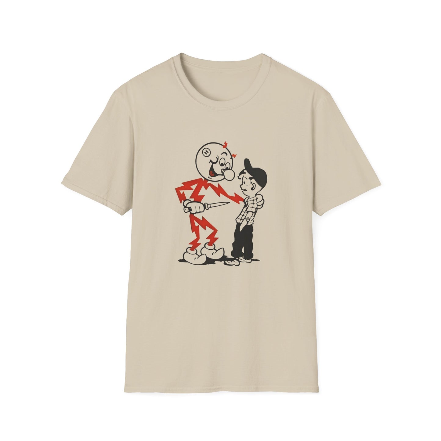 reddy kilowatt electricity will kill you vintage logo reproduction tshirt