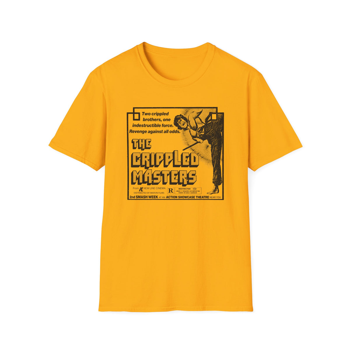 1979 hong kong martial arts film the crippled masters newspaper advertisement tshirt