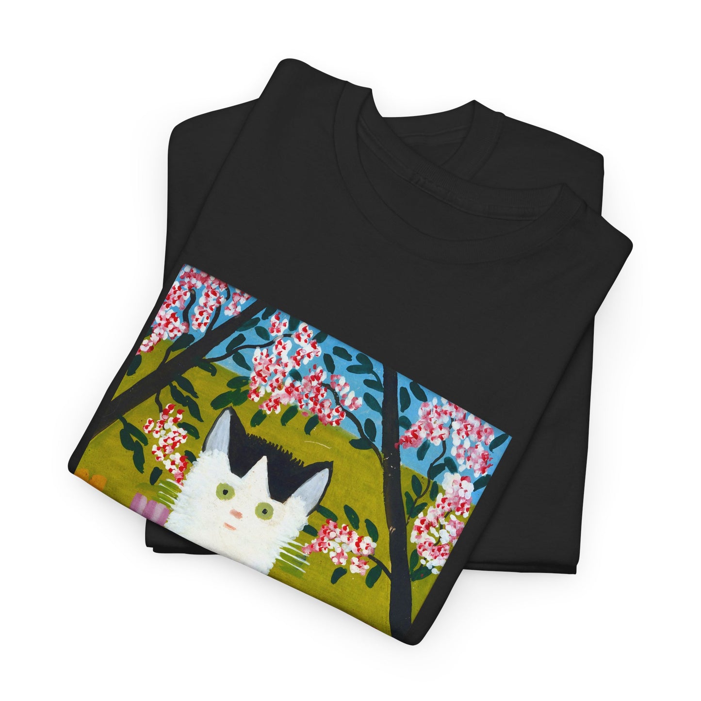 maud lewis nova scotia canadian folk artist white and black cat 2 tshirt