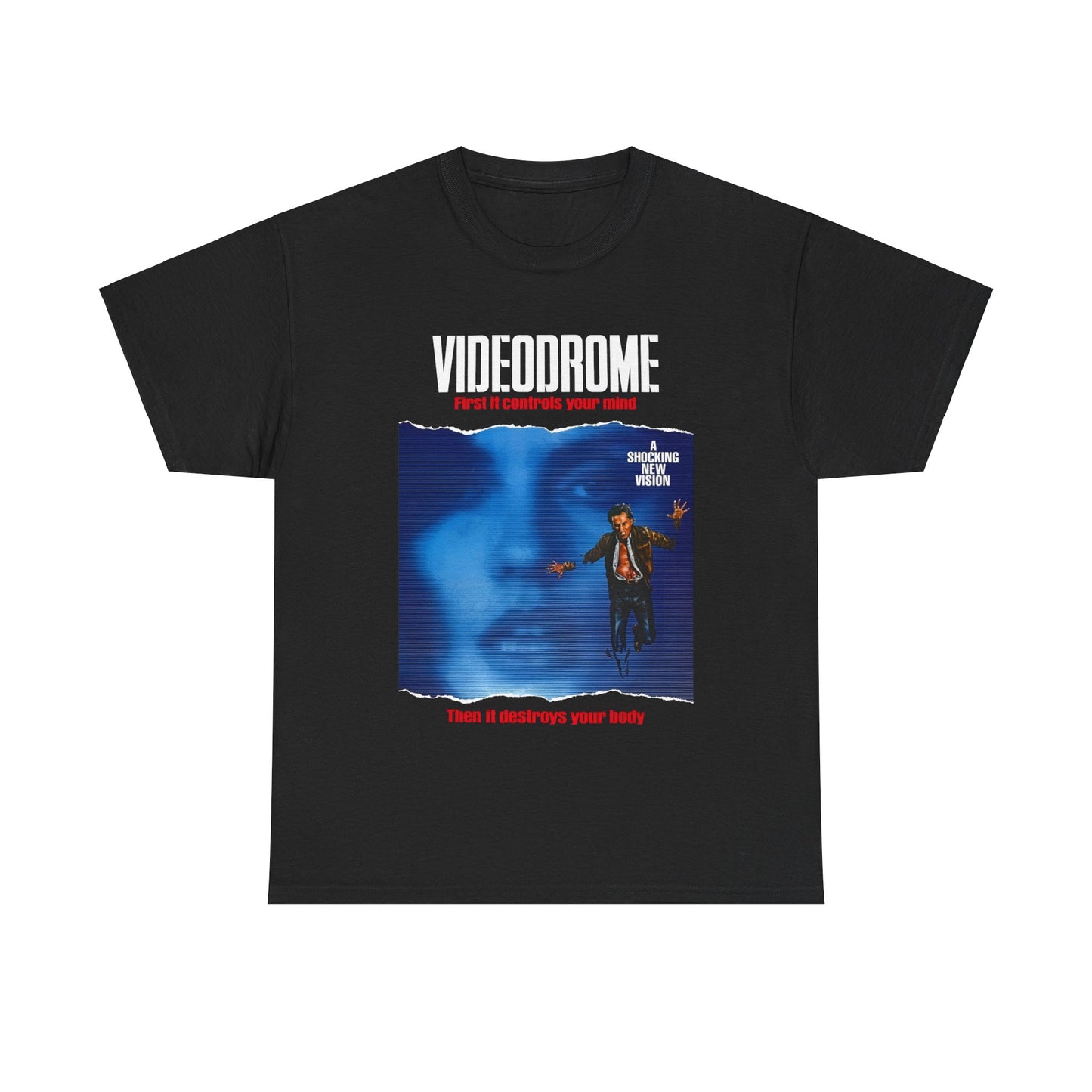 david cronenberg's videodrome 1983 alternate movie poster tshirt