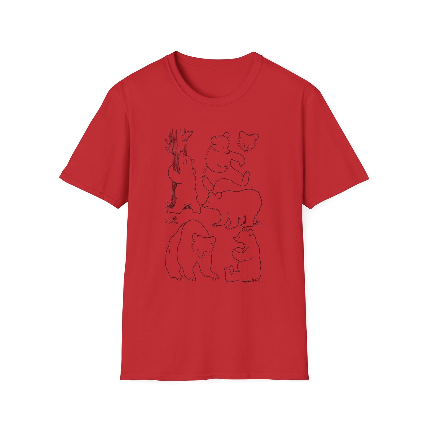 vintage french drawing guide cute bear illustrations reproduction tshirt