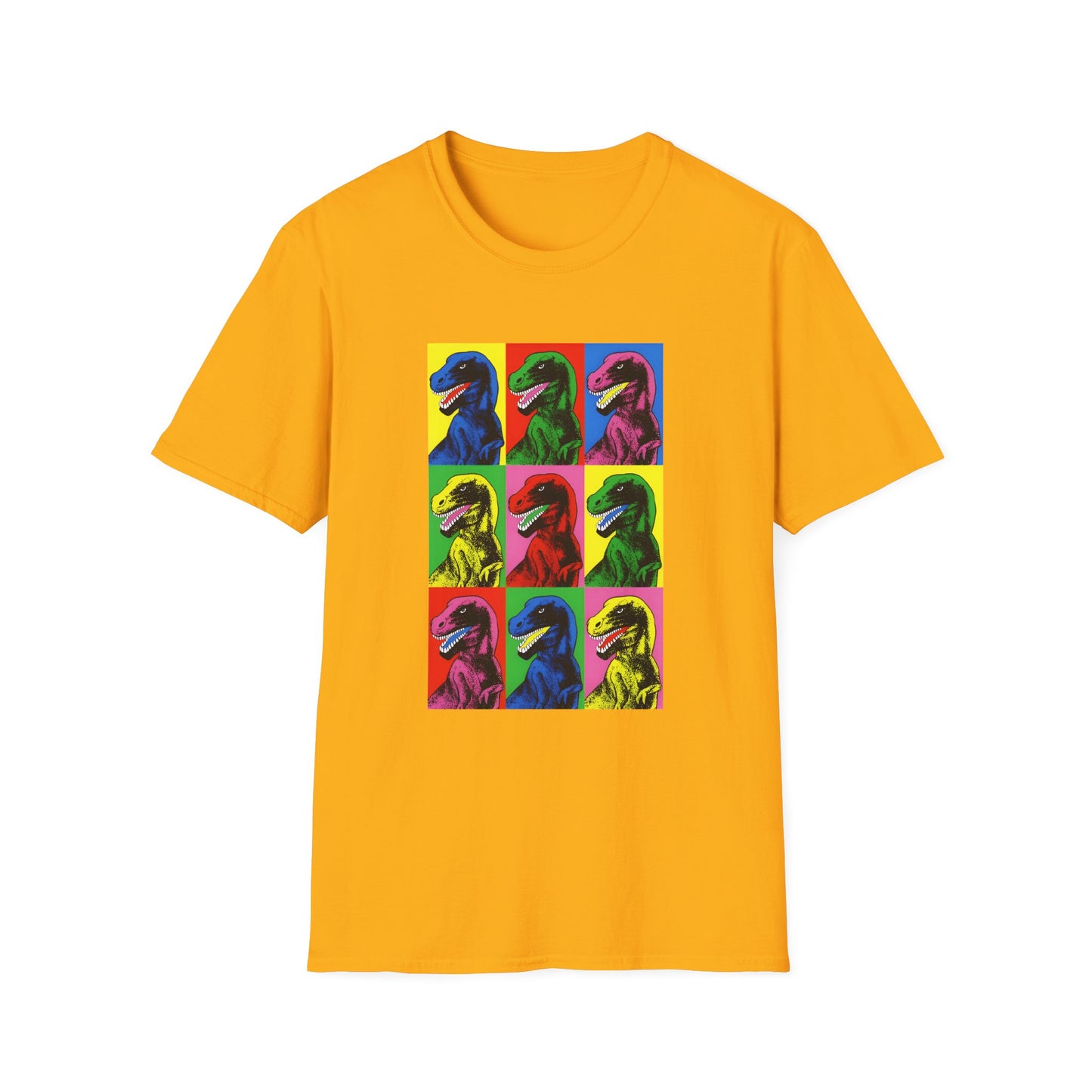 stanley desantis dinosaur pop art as worn by steven spielberg on jurassic park 1993 movie set tshirt