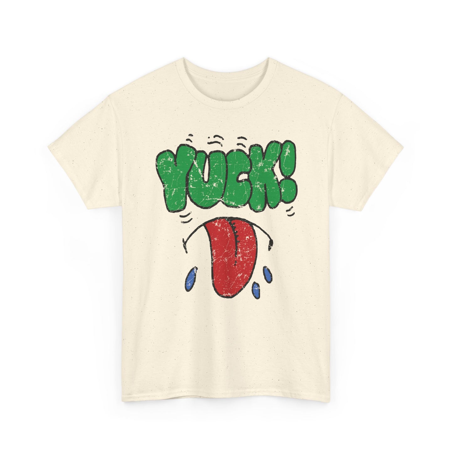 1980s vintage kelloggs cereal stamp yuck! distressed graphic reproduction tshirt