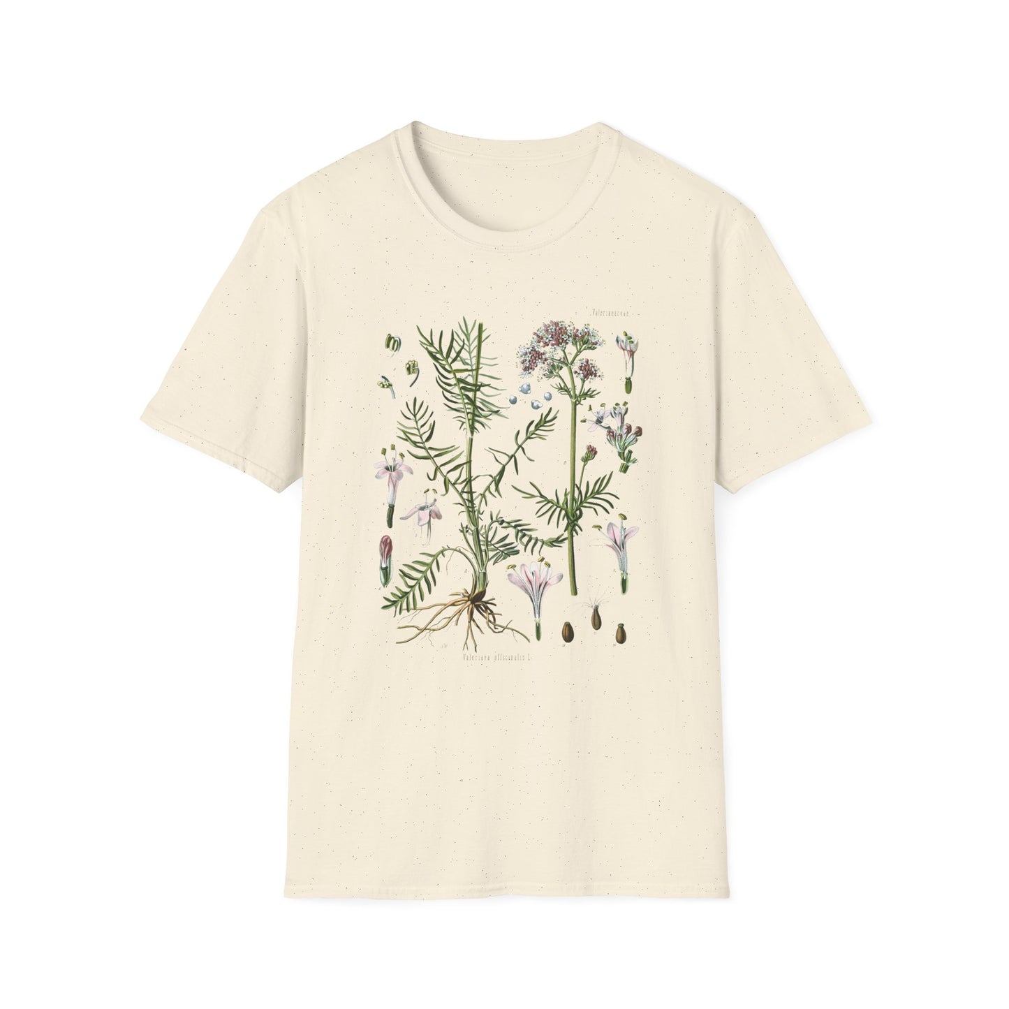 1887 valerian herb valeriana officinalis botanical print from kohler's plants by hermann adolph kohler tshirt