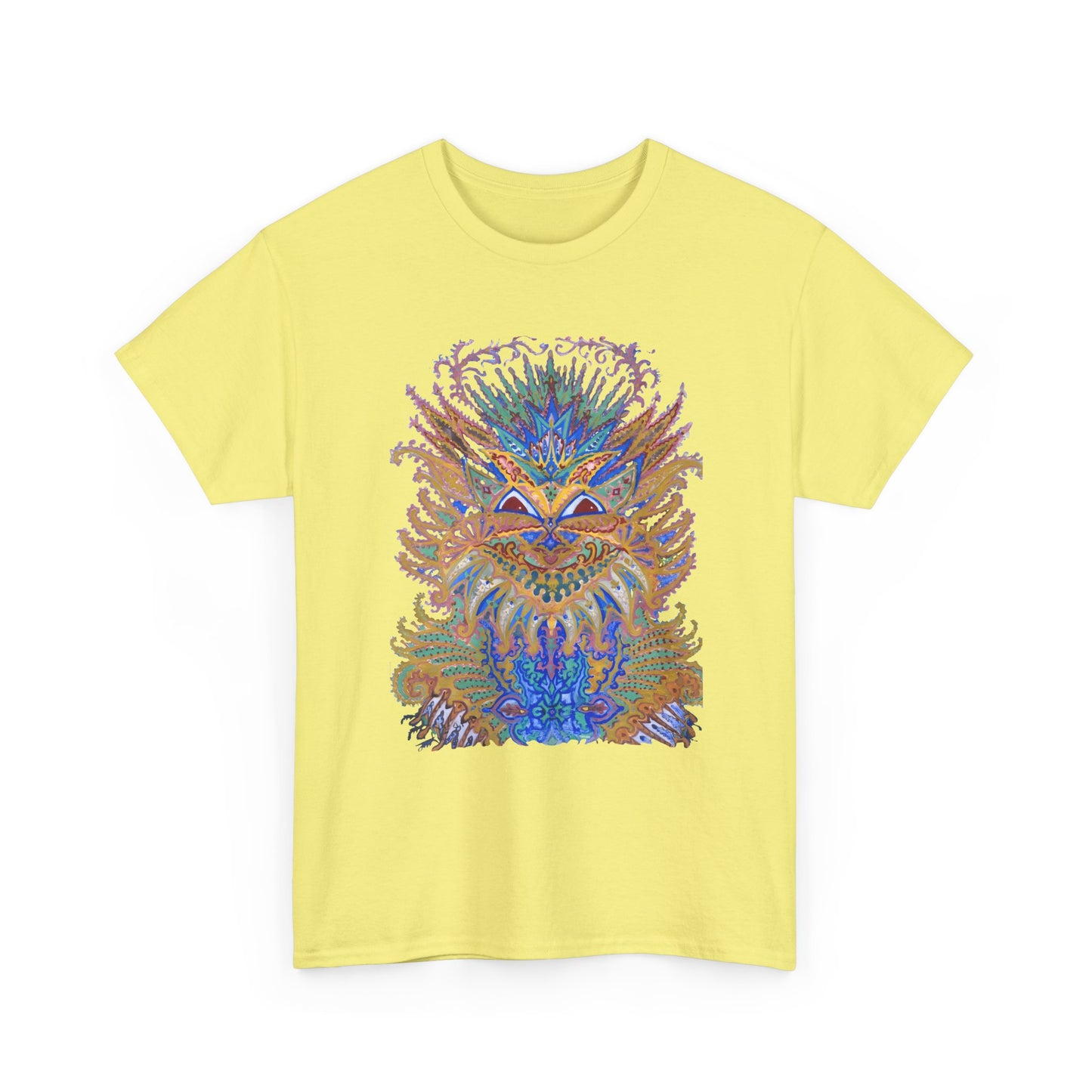 early 1900's louis wain anthropomorphized cat painting psychedelic cat design tshirt