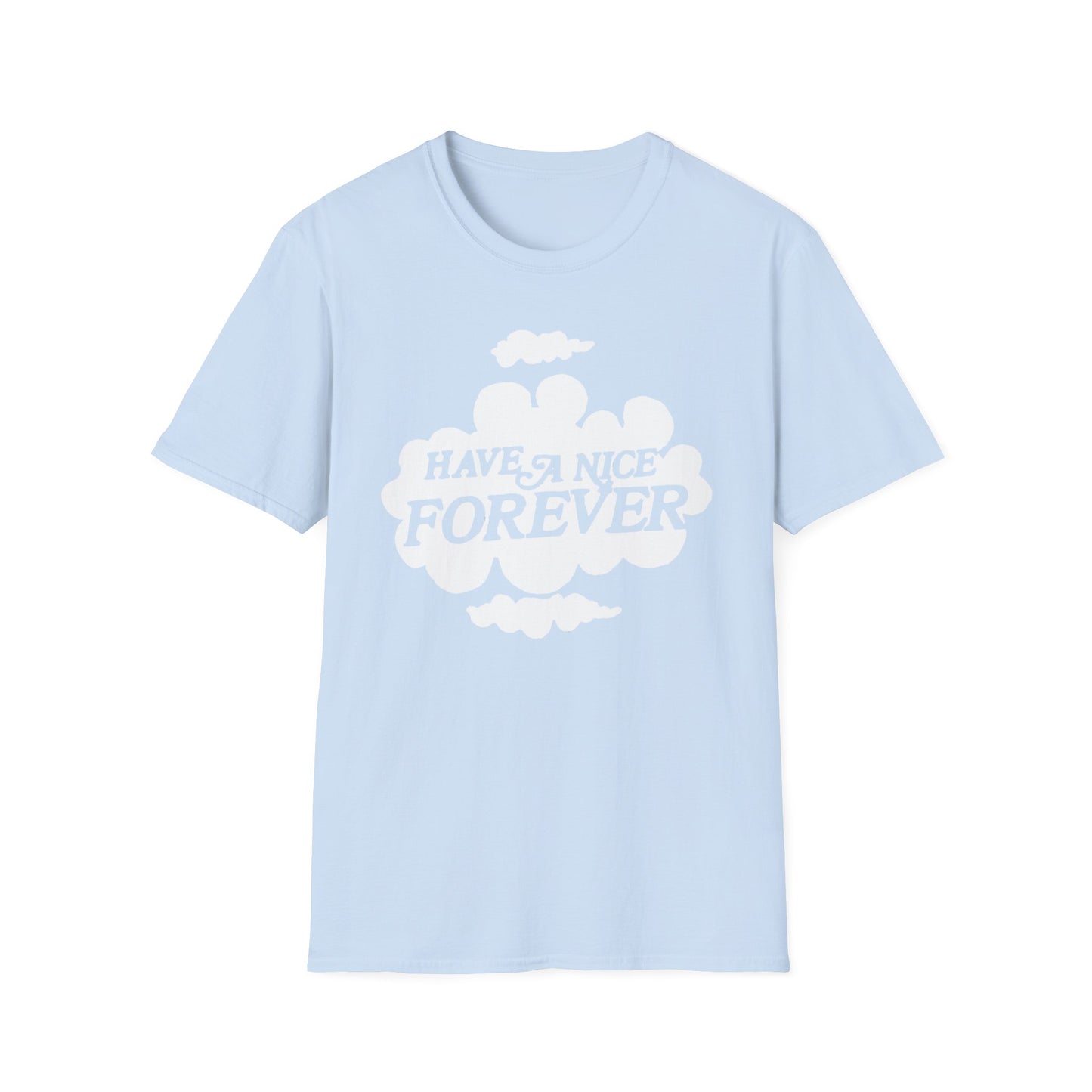 vintage 1980s "have a nice forever" graphic on a new tshirt