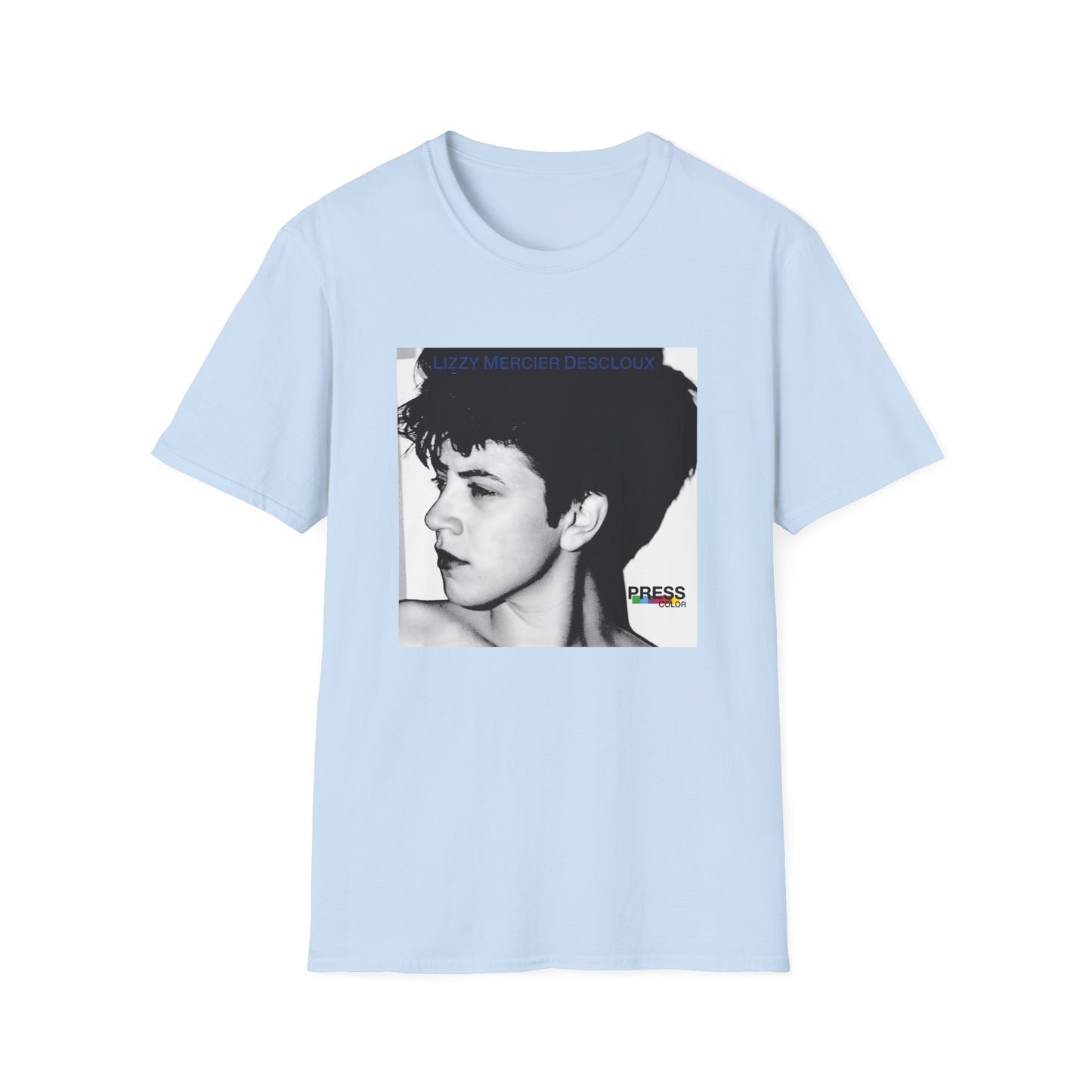 lizzy mercier descloux 1979 press color album cover tshirt