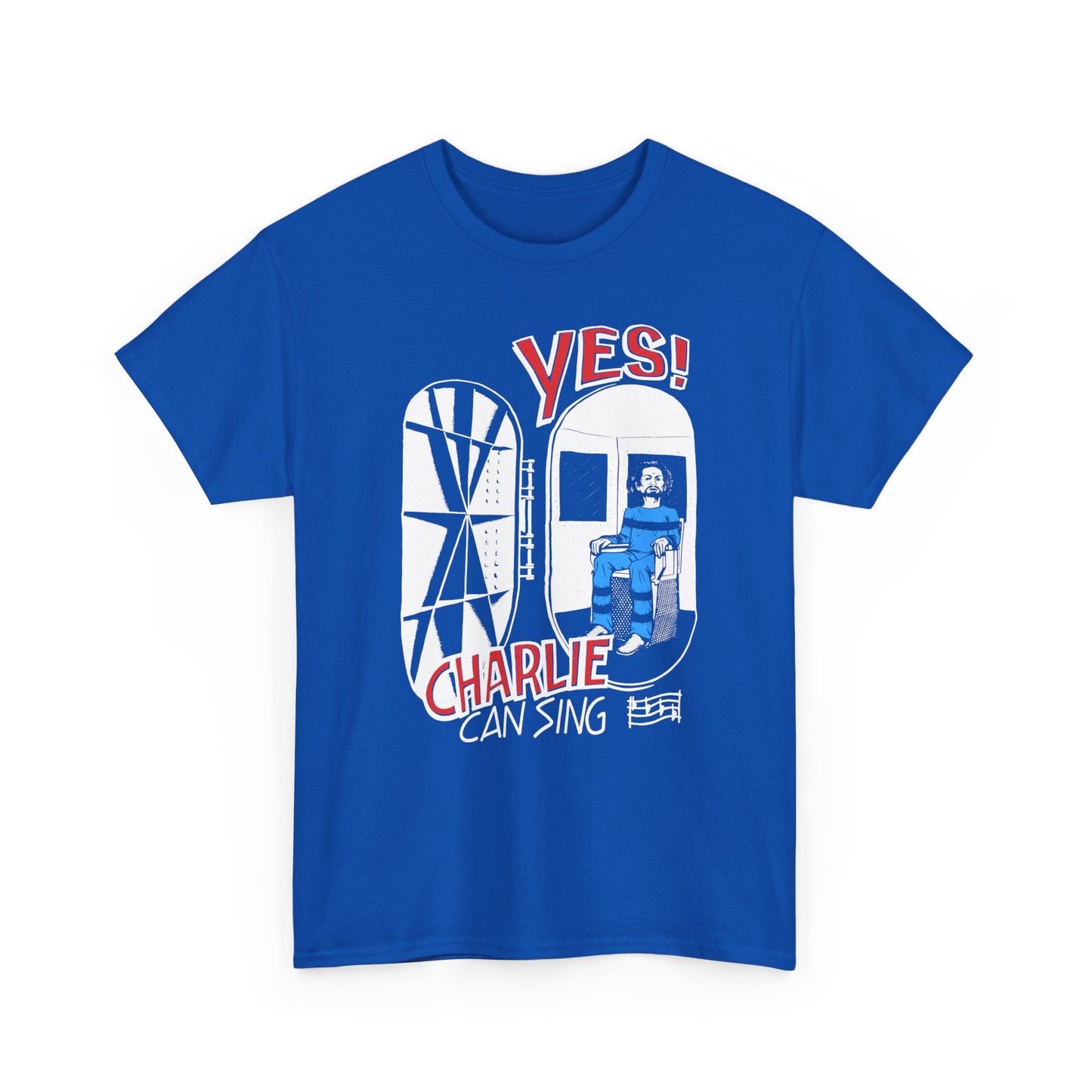 vintage yes! charlie can sing custom reproduction tshirt