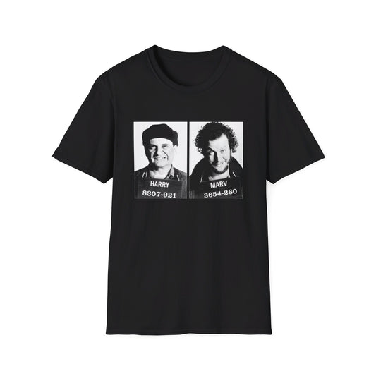 harry and marv mugshot home alone christmas tshirt