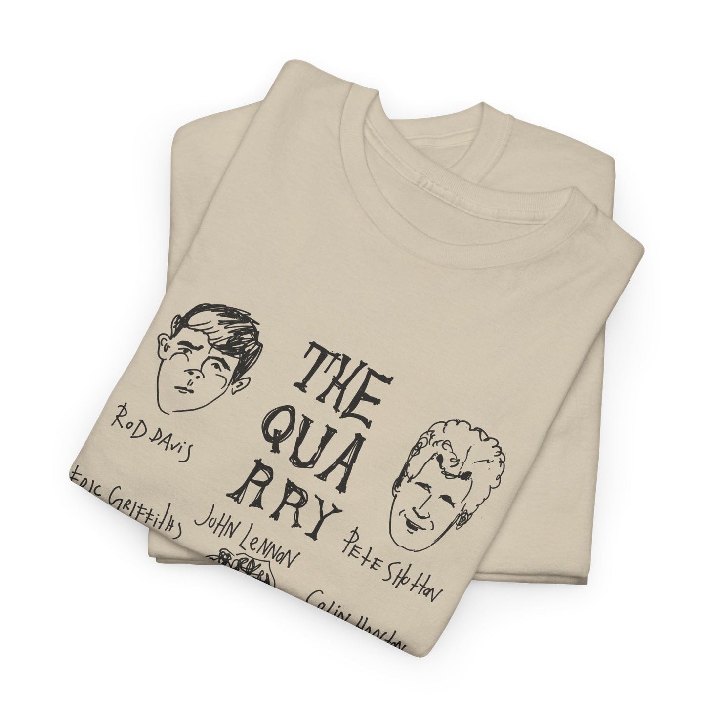 the quarrymen original lineup wonky sketch band tshirt