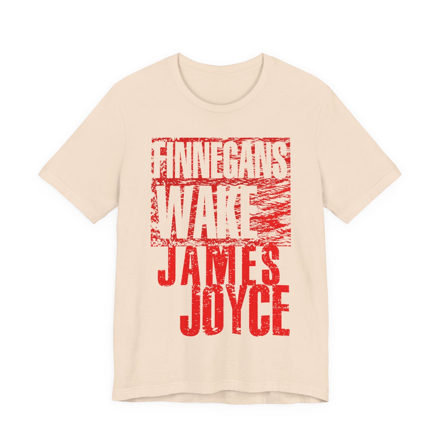 james joyce finnegans wake in red tshirt