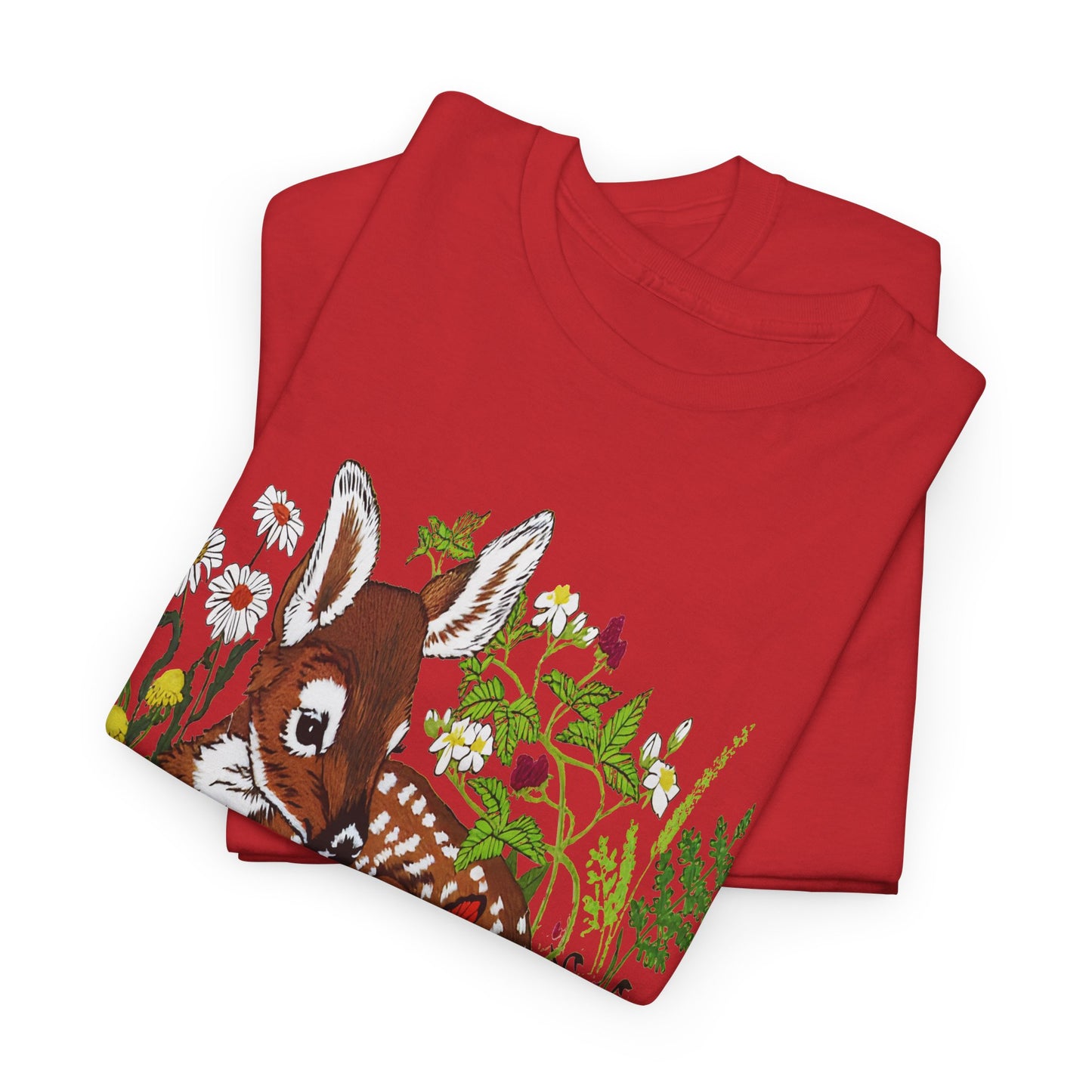 vintage fawn graphic reproduction tshirt