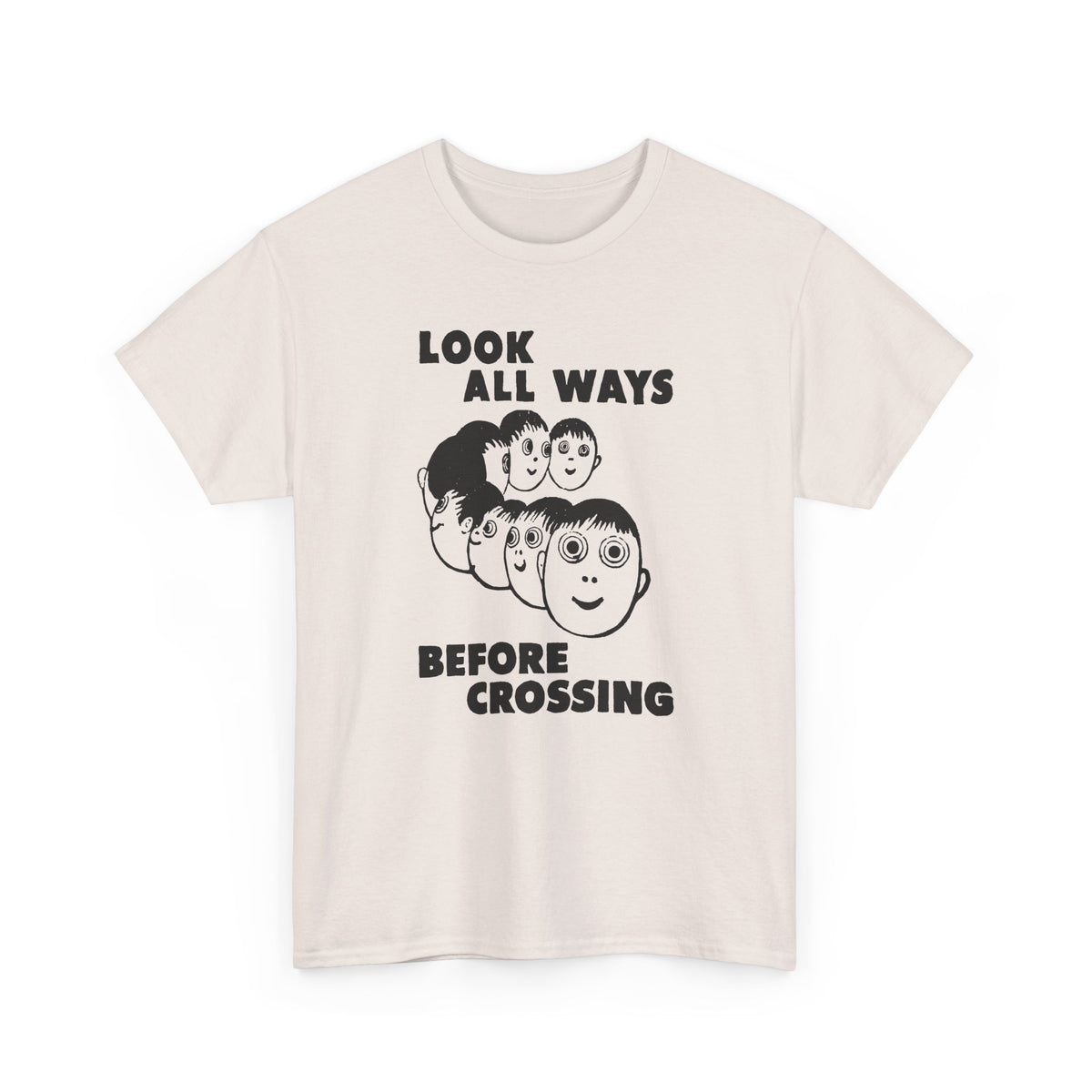 1961 daily tribune wisconsin rapids newspaper look all ways before crossing safety illustration tshirt
