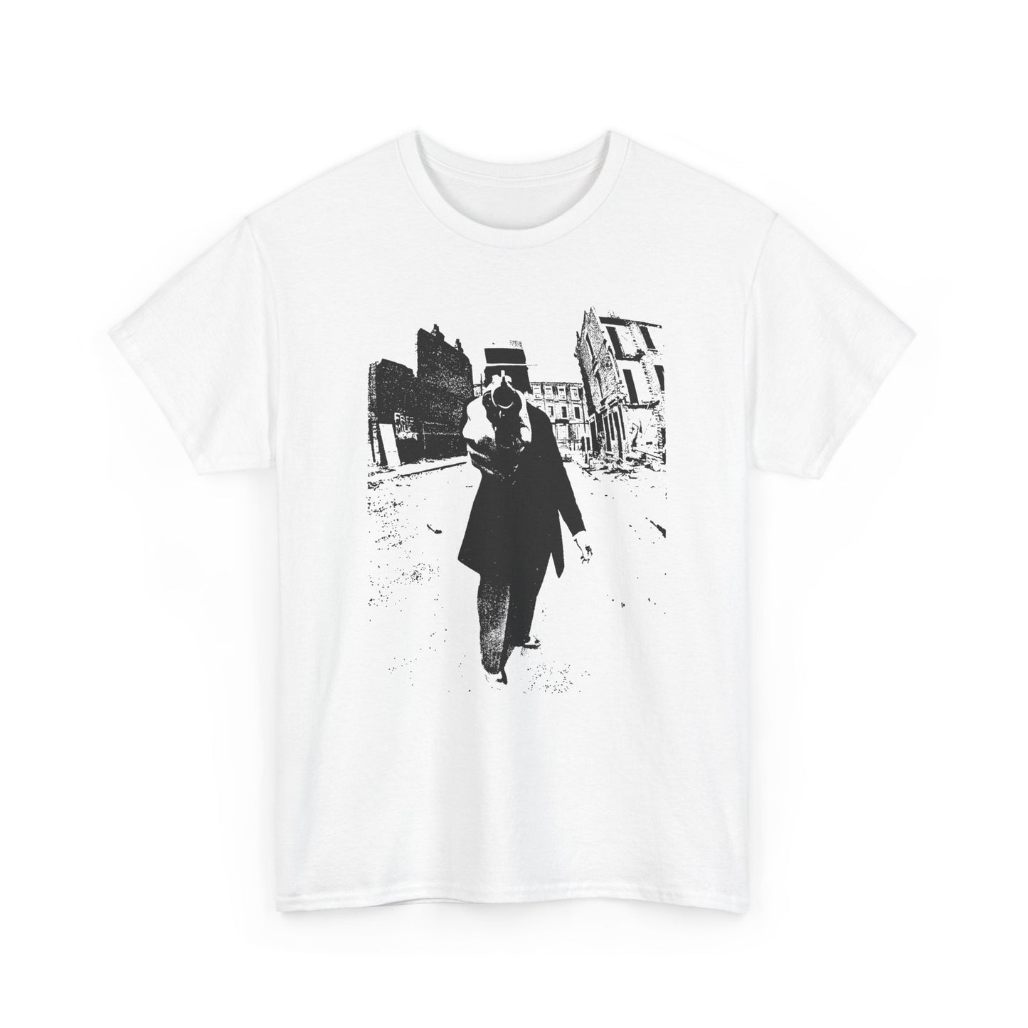 1960s counter culture magazine (friends) man with gun cover custom edit tshirt