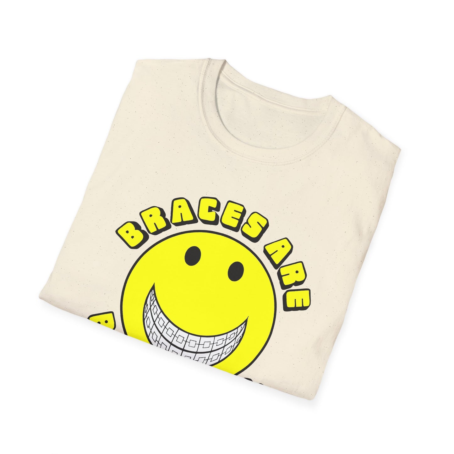 braces are beautiful 1970s graphic tshirt