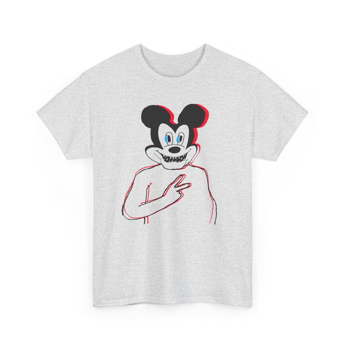 1960s british underground magazine peace sign mouse fan art edit with color tshirt