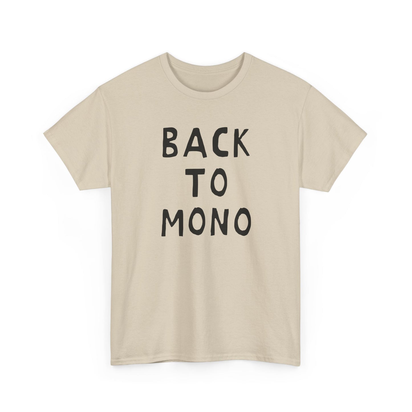 back to mono hand drawn font tshirt