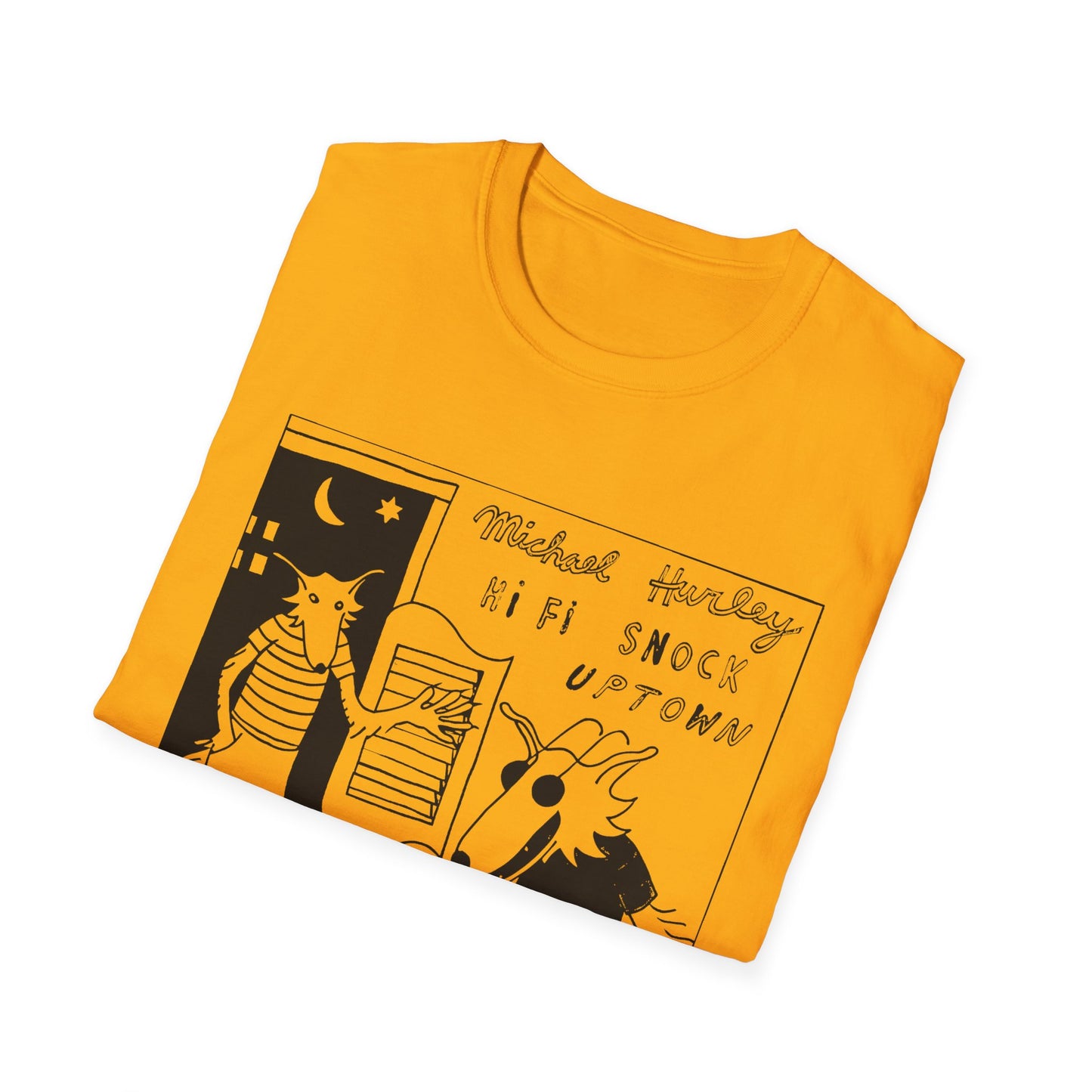 michael hurley 1972 hi fi snock uptown album in stencil tshirt
