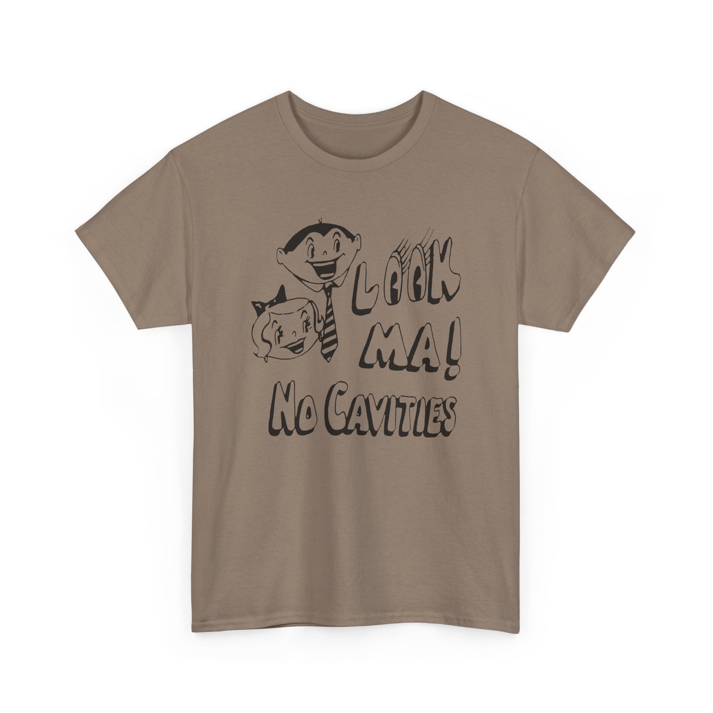 vintage look ma! no cavities reproduction tshirt