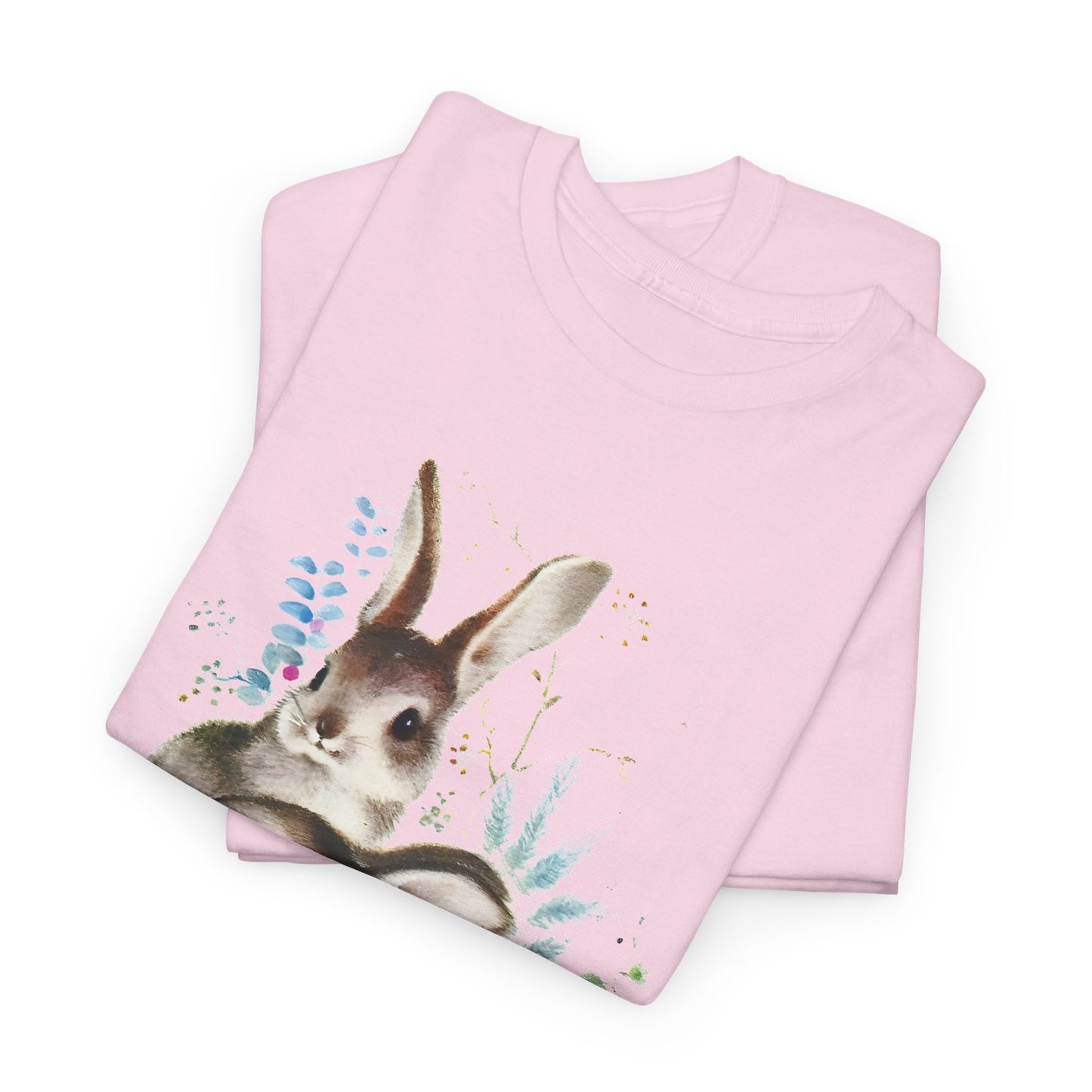 mid twentieth century two bunnies vintage graphic reproduction tshirt