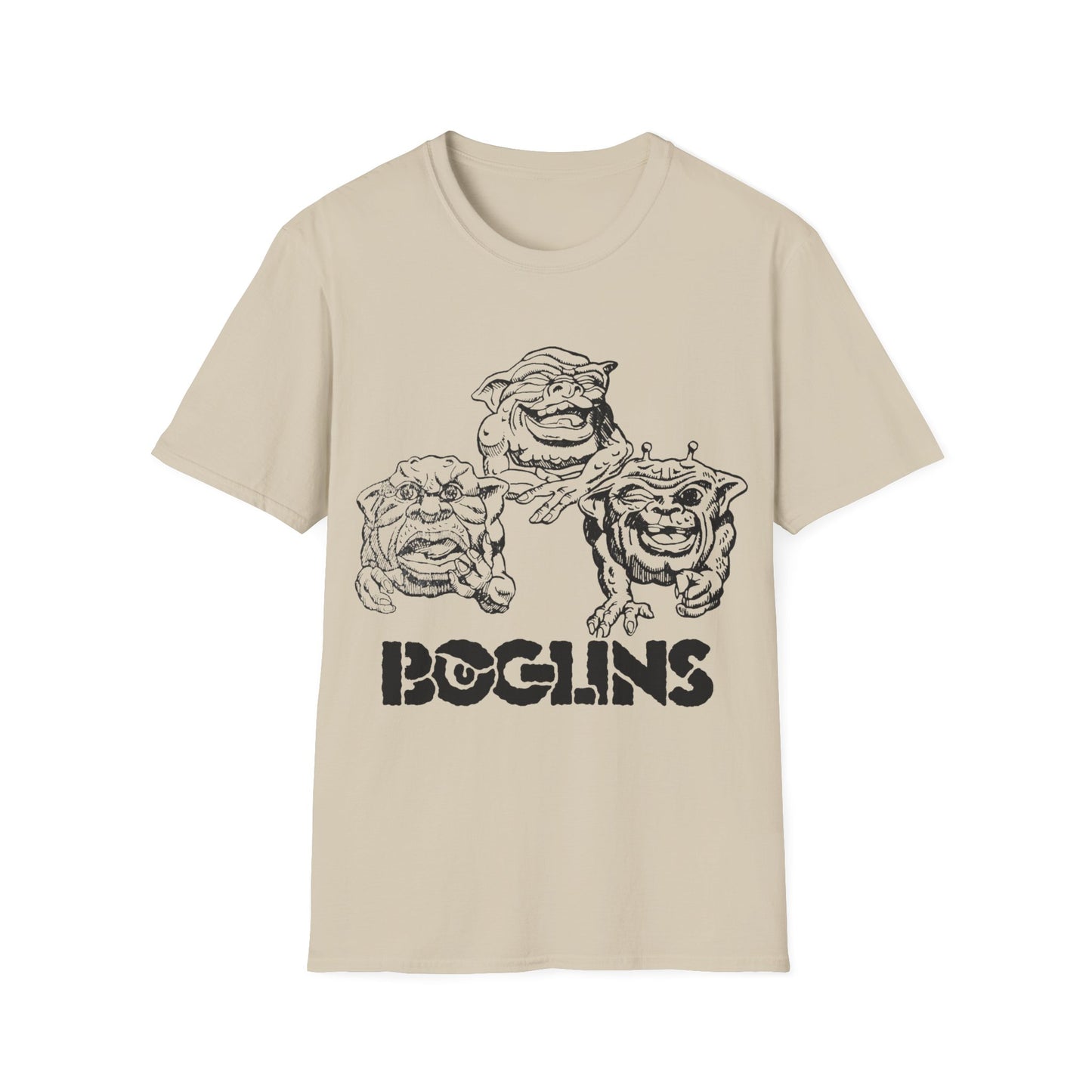 1980s boglins fan design featuring boint, doink, and squit tshirt