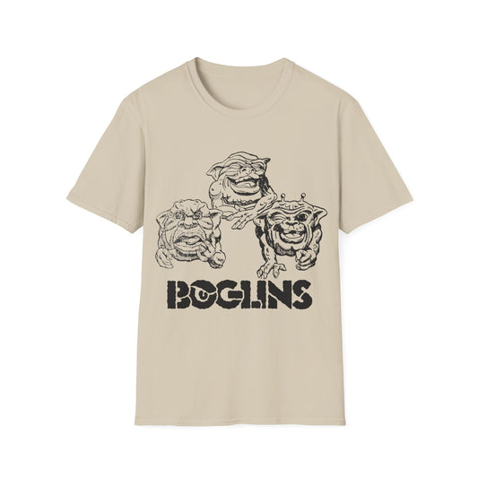 1980s boglins fan design featuring boint, doink, and squit tshirt