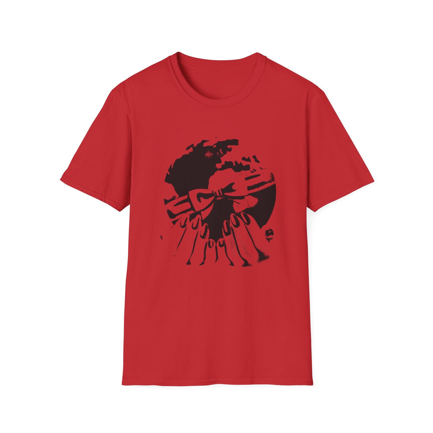 i'd give you the world 80s graphic from a greeting card stencil version tshirt