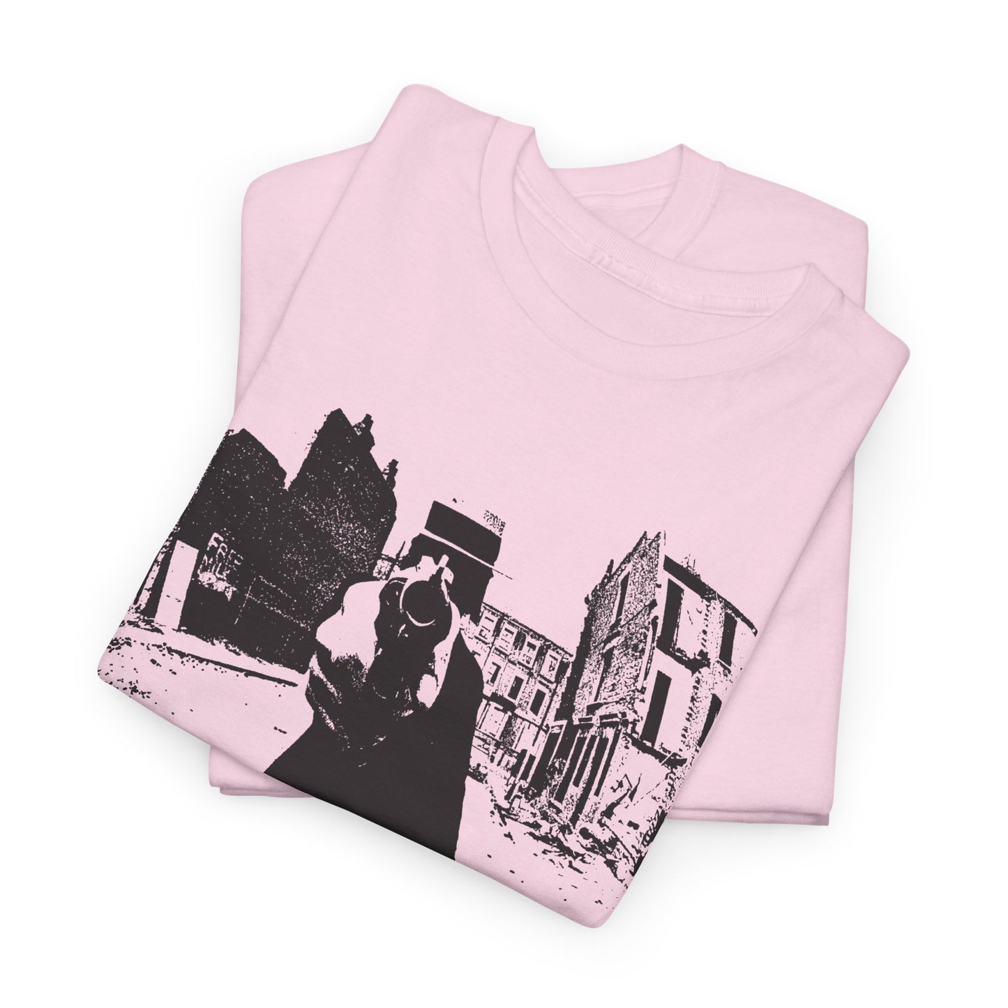 1960s counter culture magazine (friends) man with gun cover custom edit tshirt