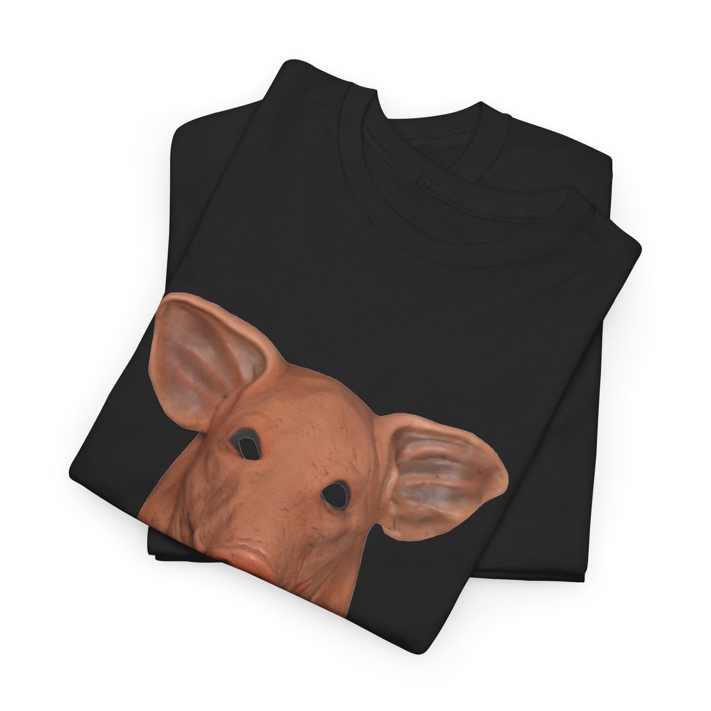 creepy pig mask tshirt