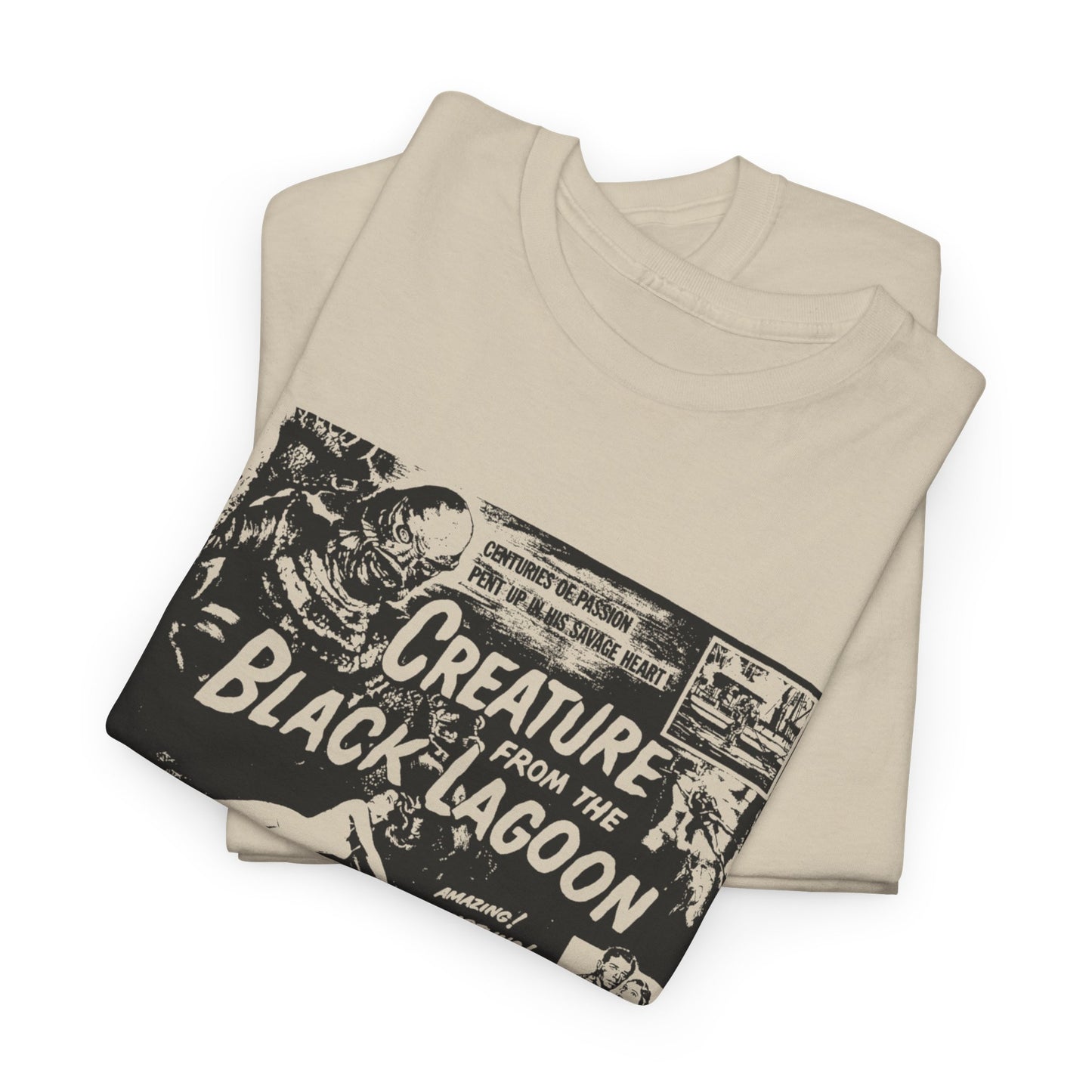 creature from the black lagoon 1954 movie poster stencil style fan art tshirt