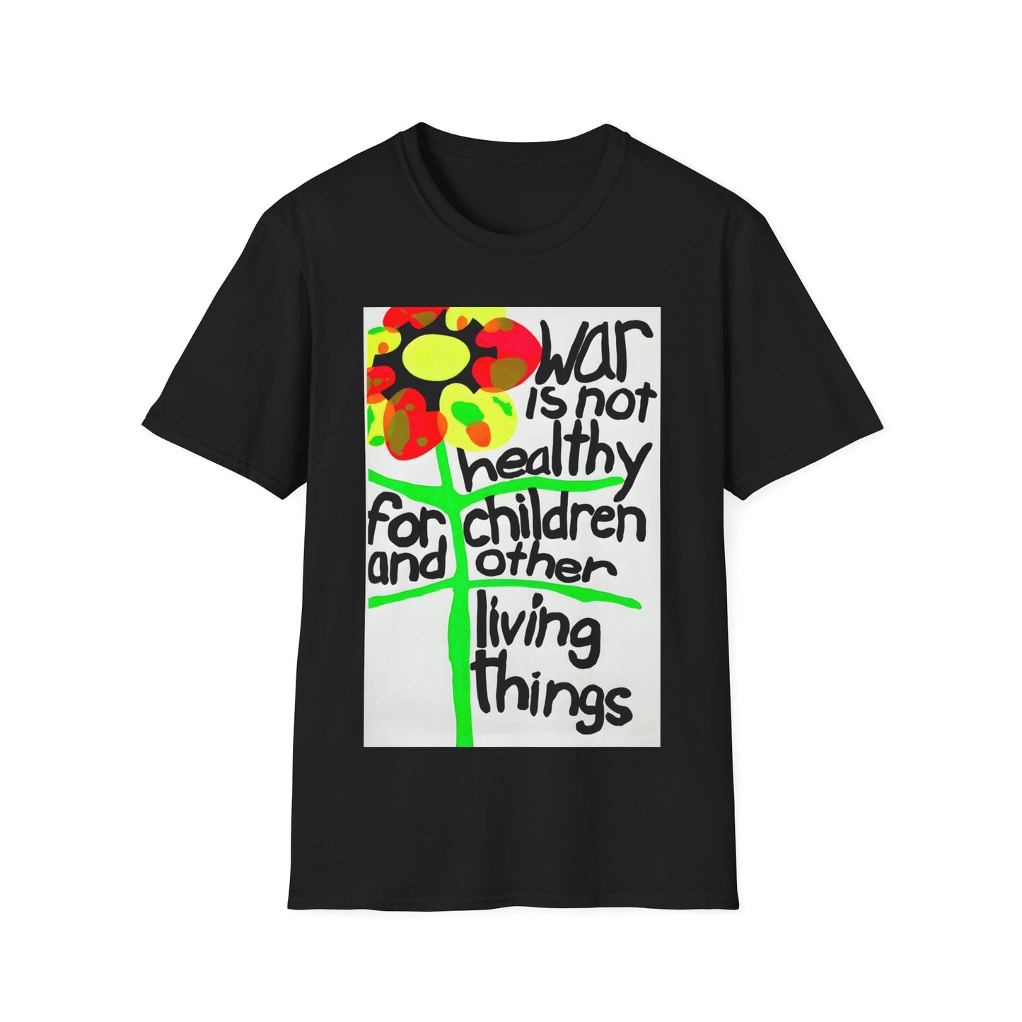 war is not healthy for children and other living things 1970's vietnam anti war poster tshirt