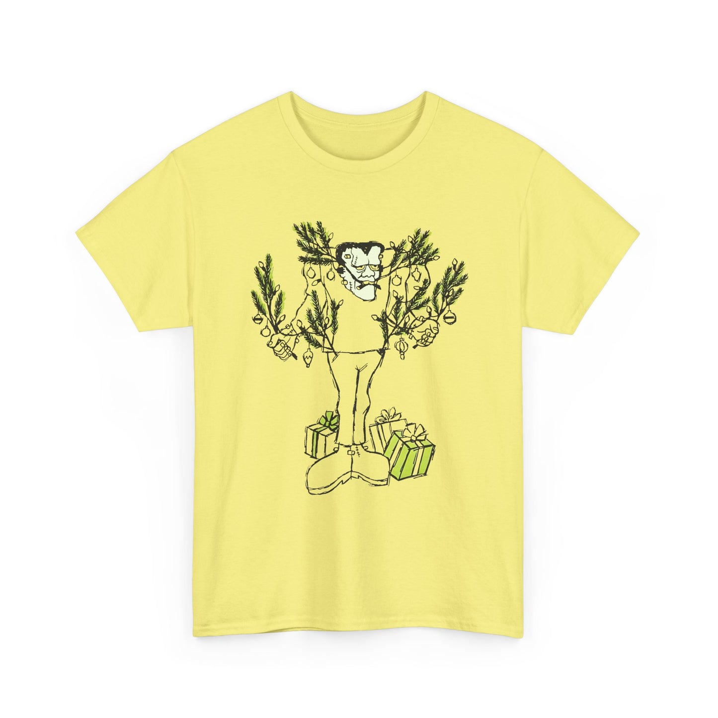 1974 monster holidays by norman bridwell frankenstein monster christmas tree disguise tshirt