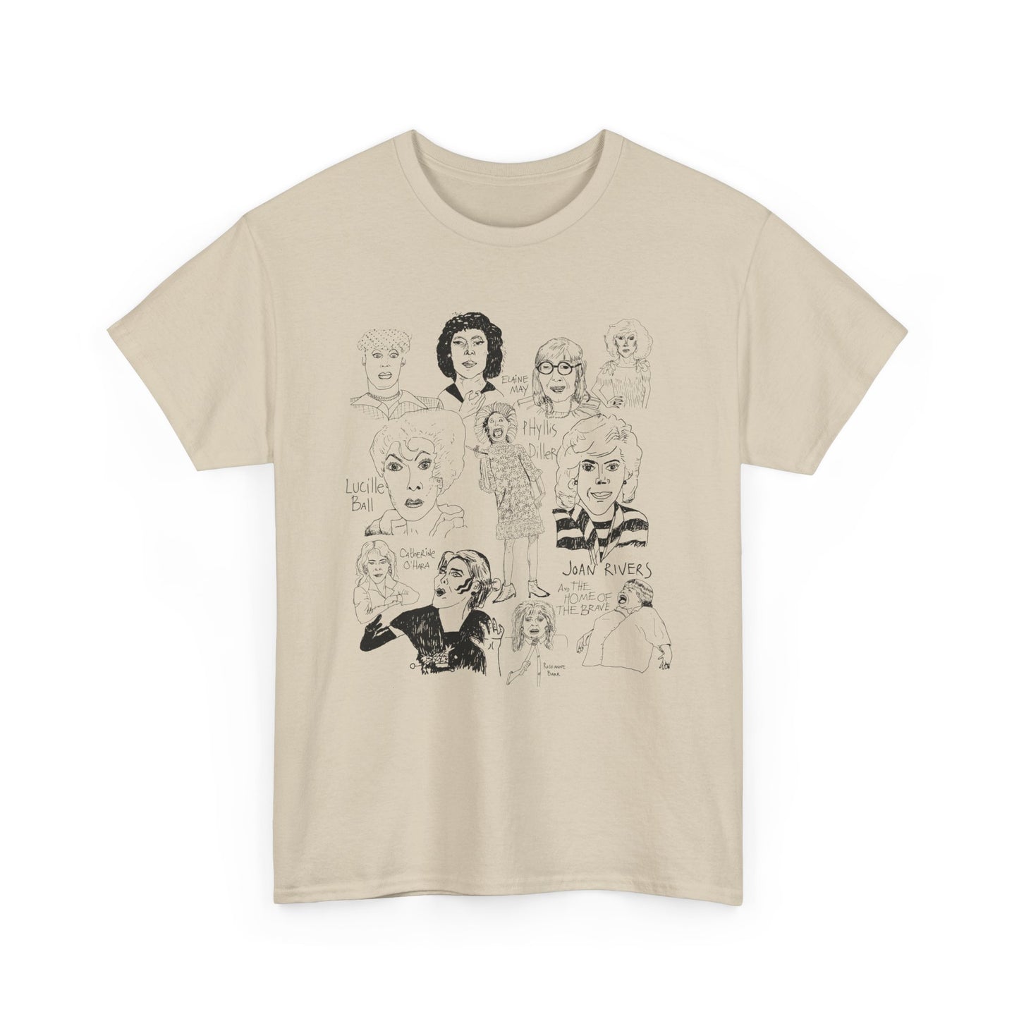 original drawing women of comedy collage tshirt