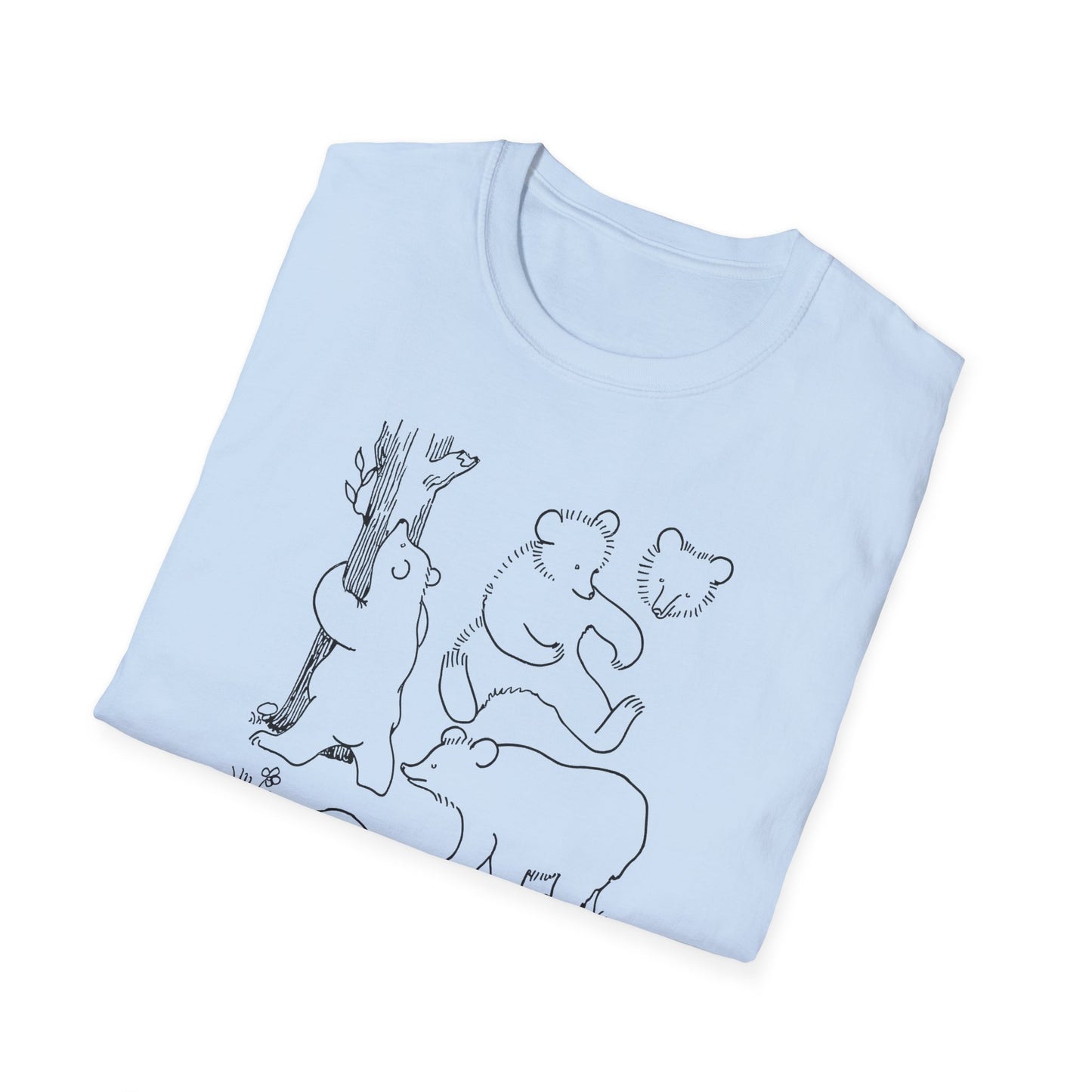 vintage french drawing guide cute bear illustrations reproduction tshirt