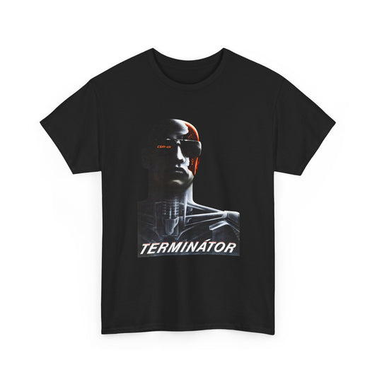 the terminator retro czech movie poster reproduction tshirt