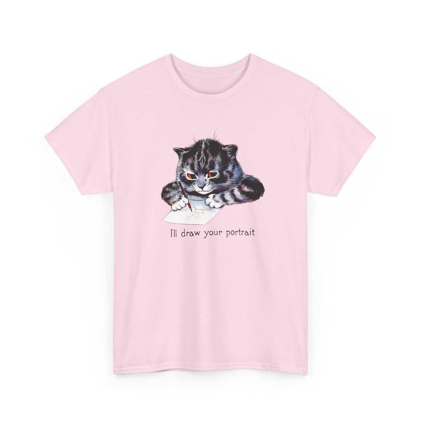 louis wain anthropomorphised cat painting i'll draw your portrait tshirt