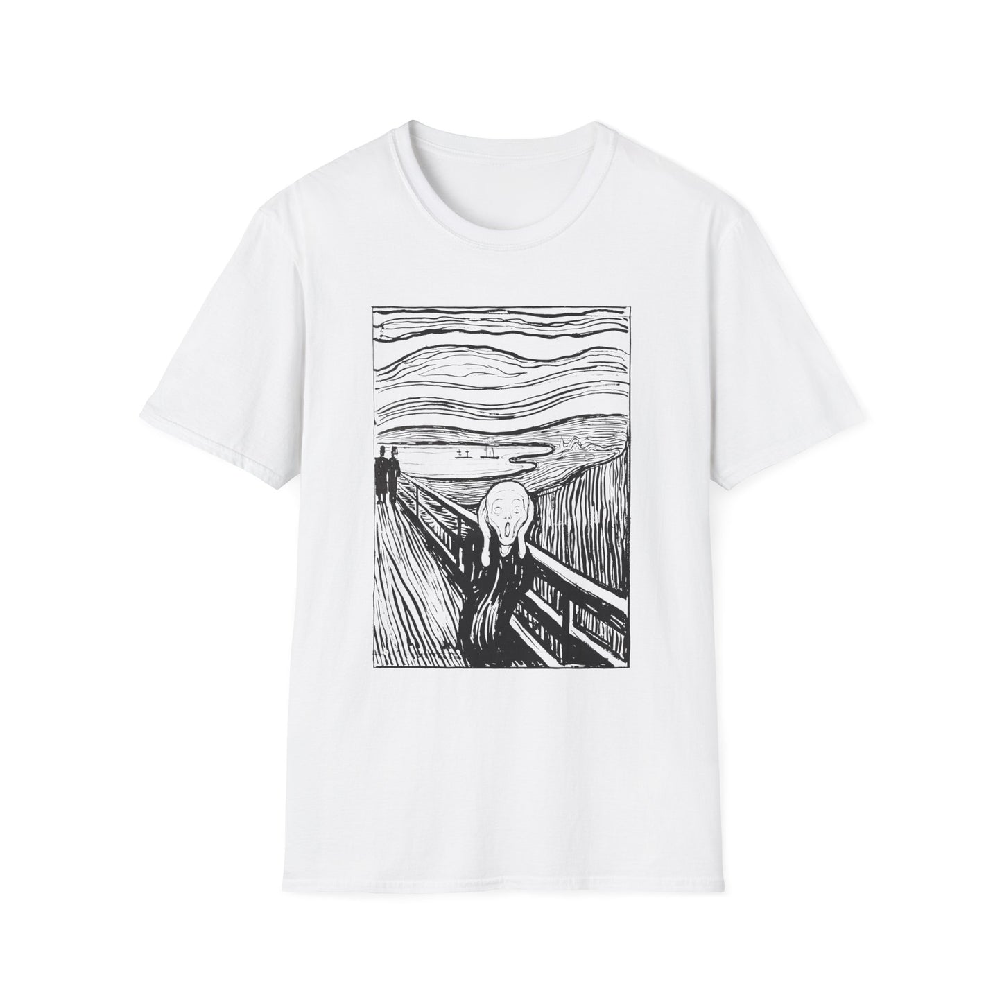 1895 lithography print of the scream by edvard munch tshirt