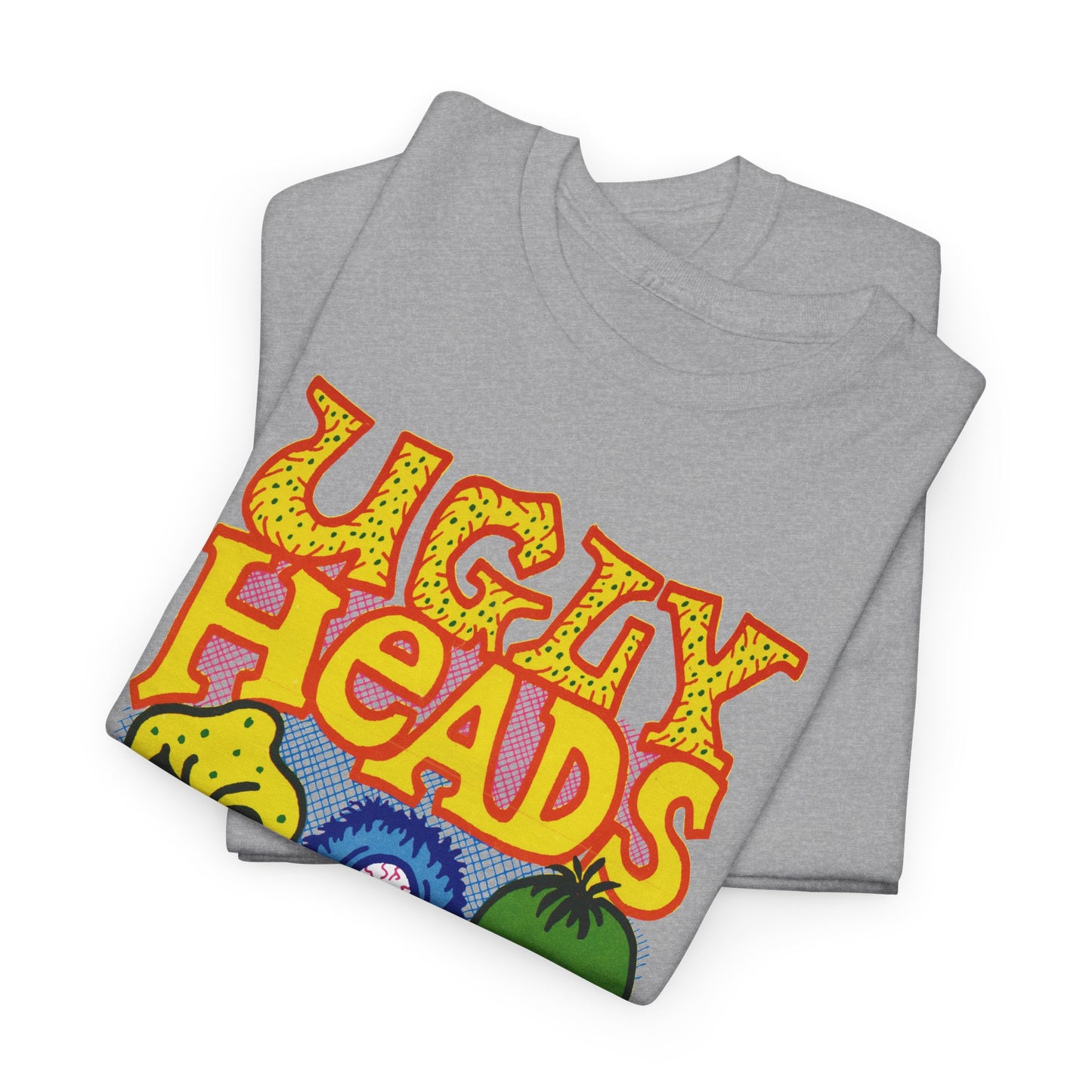 vintage american bubblegum graphic ugly heads reproduction tshirt