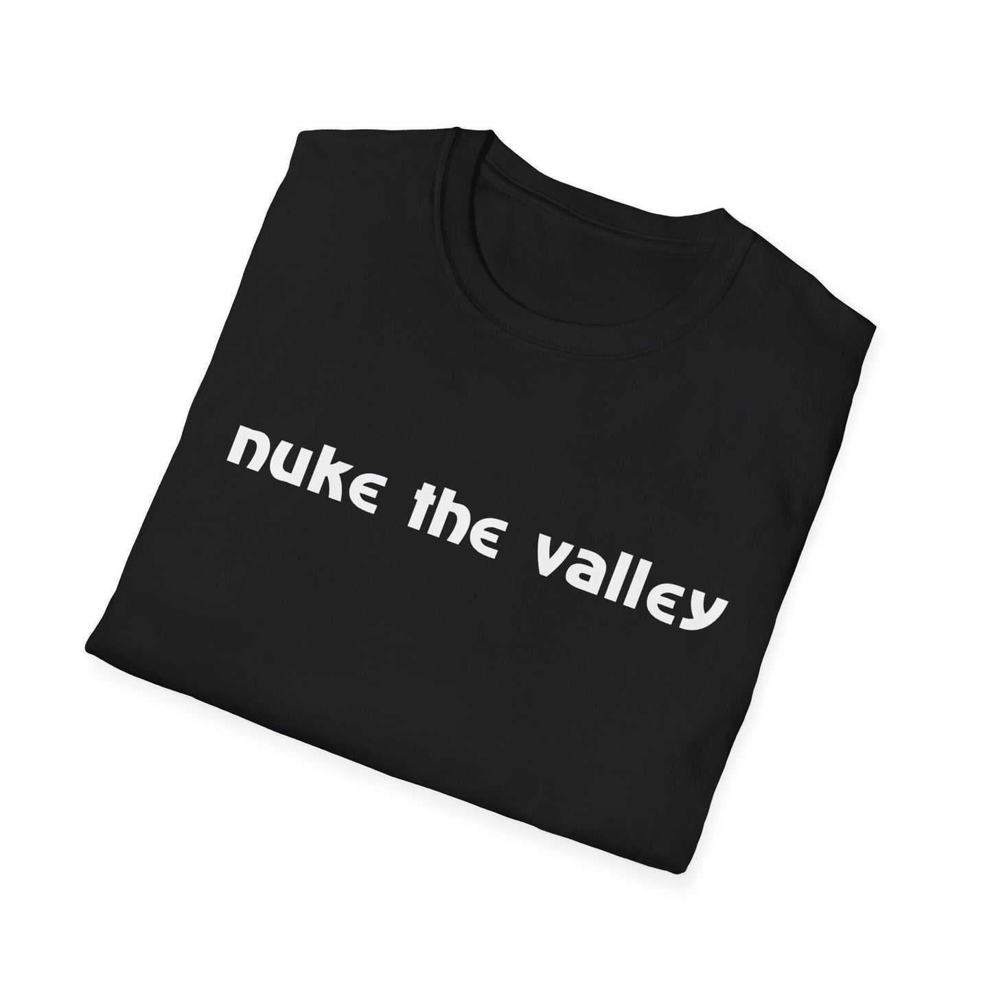 80s slogan "nuke the valley" tshirt