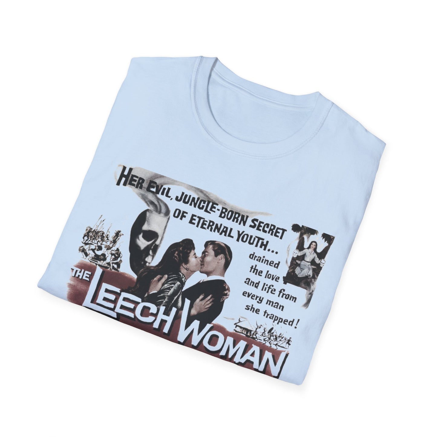 1960 low budget horror rejuvenation film the leech woman movie poster tshirt